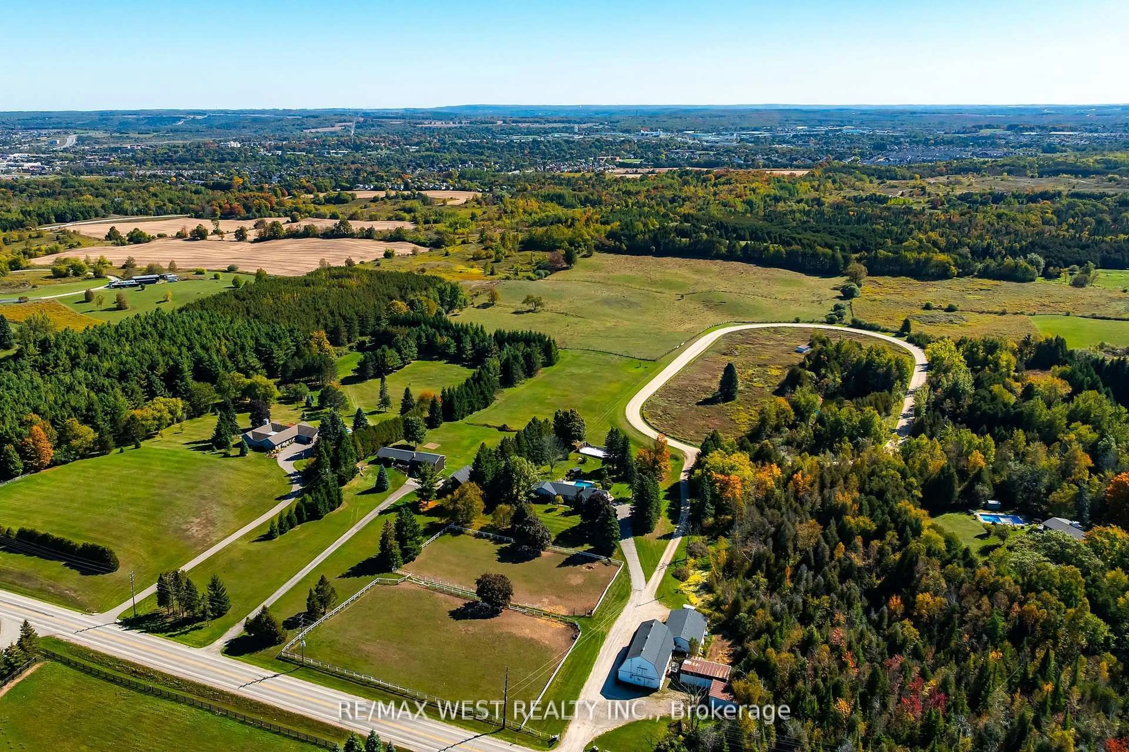 A pic from outside/outdoor area/front of a property/back of a property/a pic from drone, forest/trees view for 246044 County Rd 16 Rd, Mono Ontario L9W 6K2