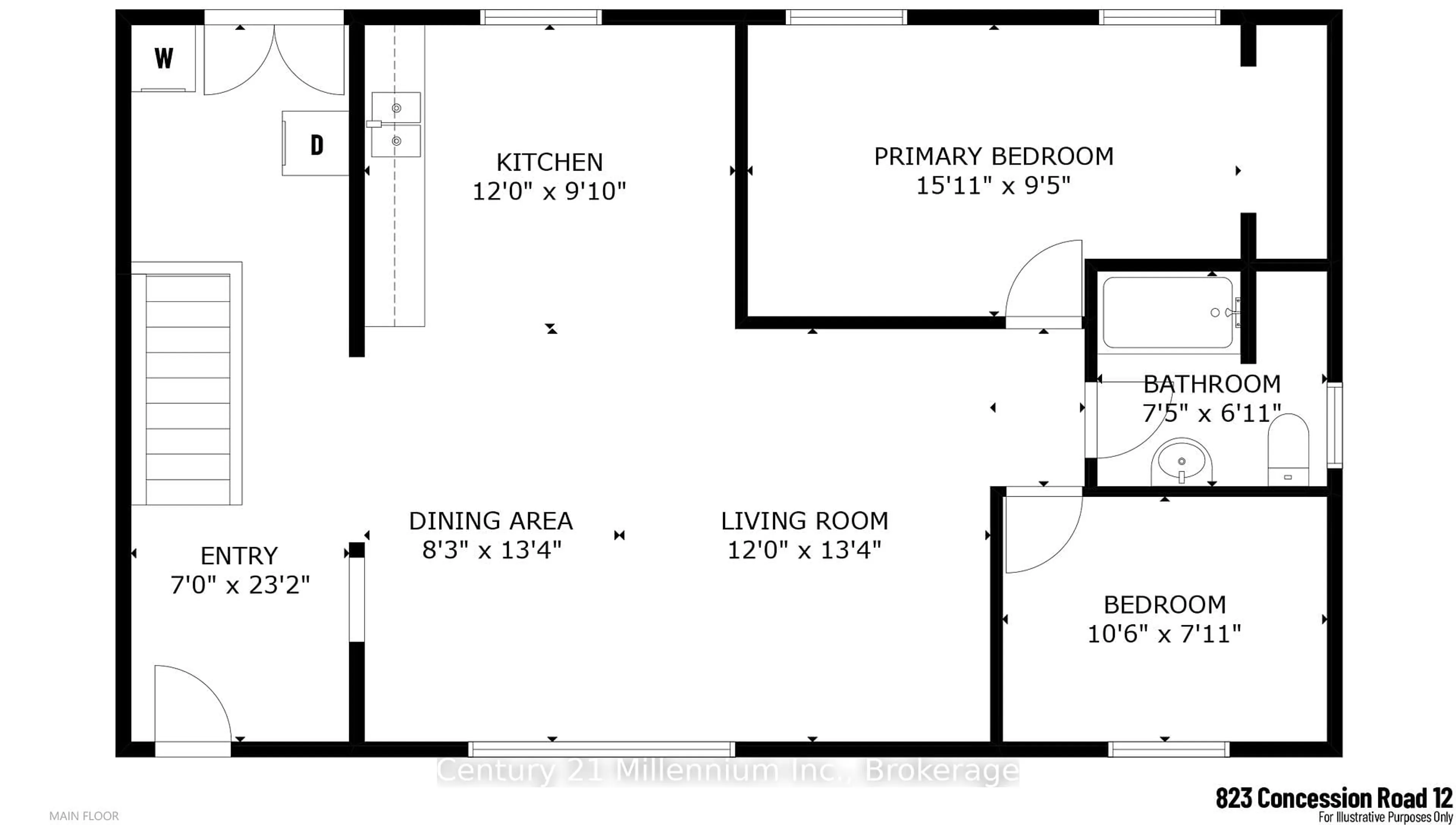 Floor plan for 823 12 Concession, South Bruce Ontario N0G 1W0
