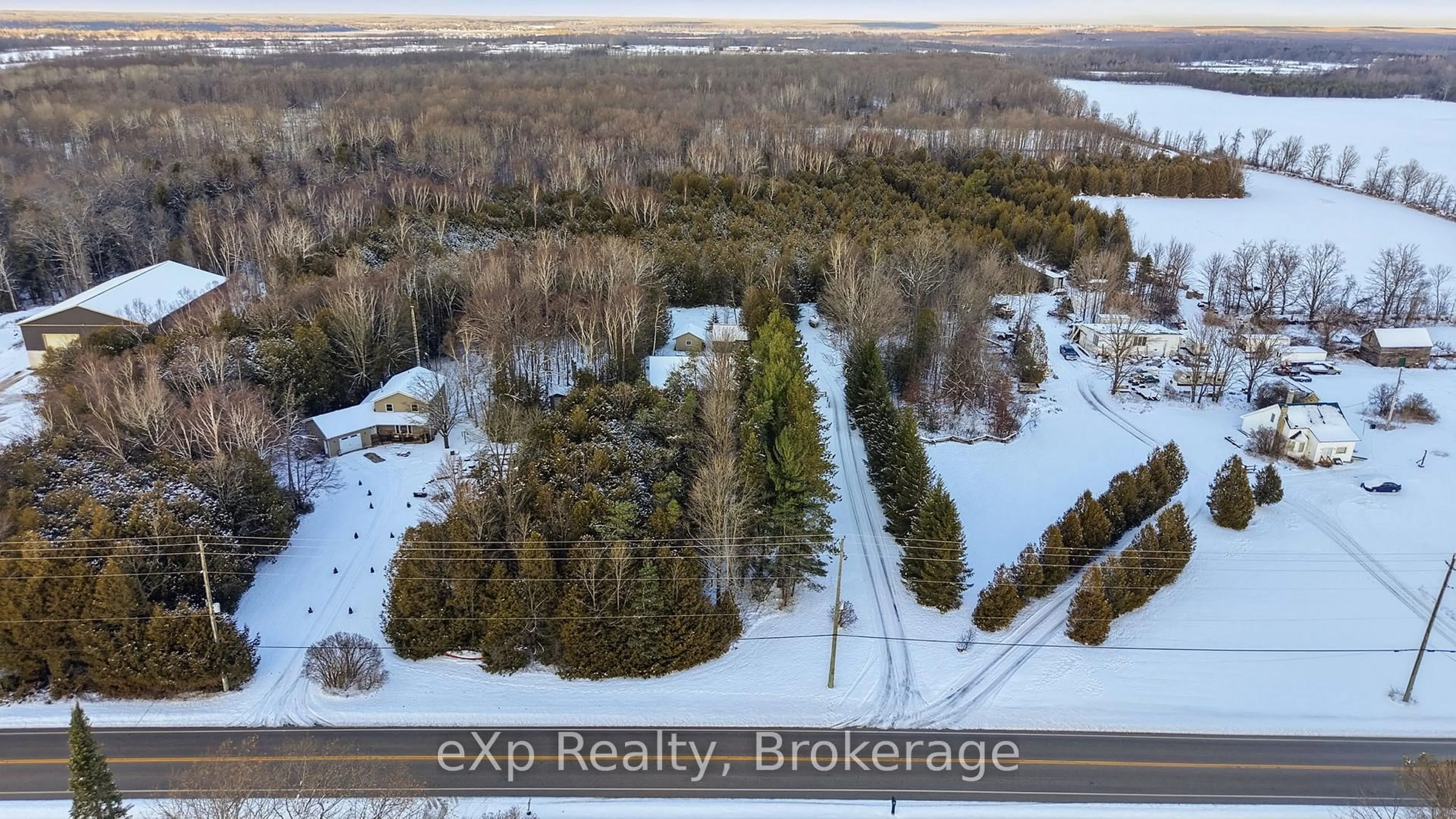 A pic from outside/outdoor area/front of a property/back of a property/a pic from drone, water/lake/river/ocean view for 401309 Grey Road 17 Rd, Georgian Bluffs Ontario N0H 2T0