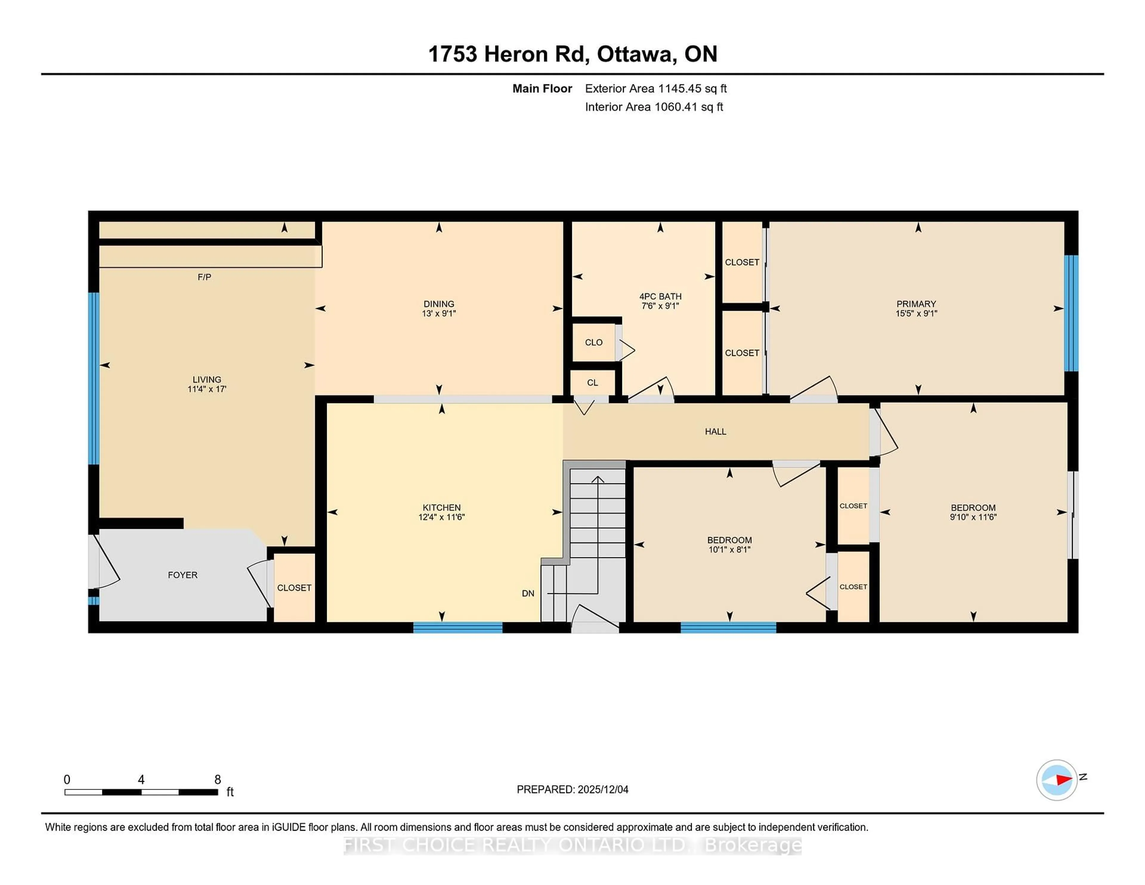 Floor plan for 1753 Heron Rd, Ottawa Ontario K1V 6A2