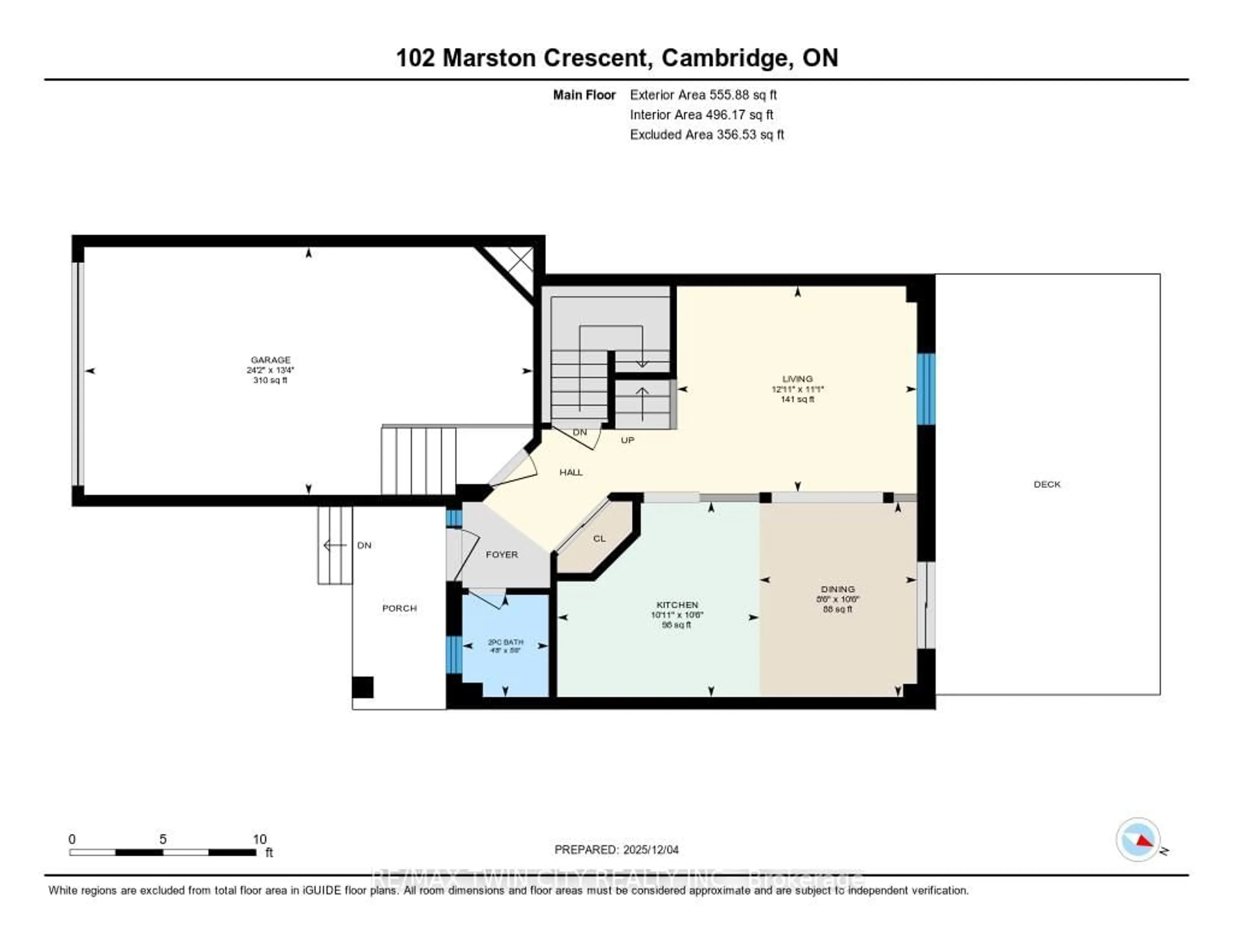 Floor plan for 102 Marston Cres, Cambridge Ontario N3C 4G4