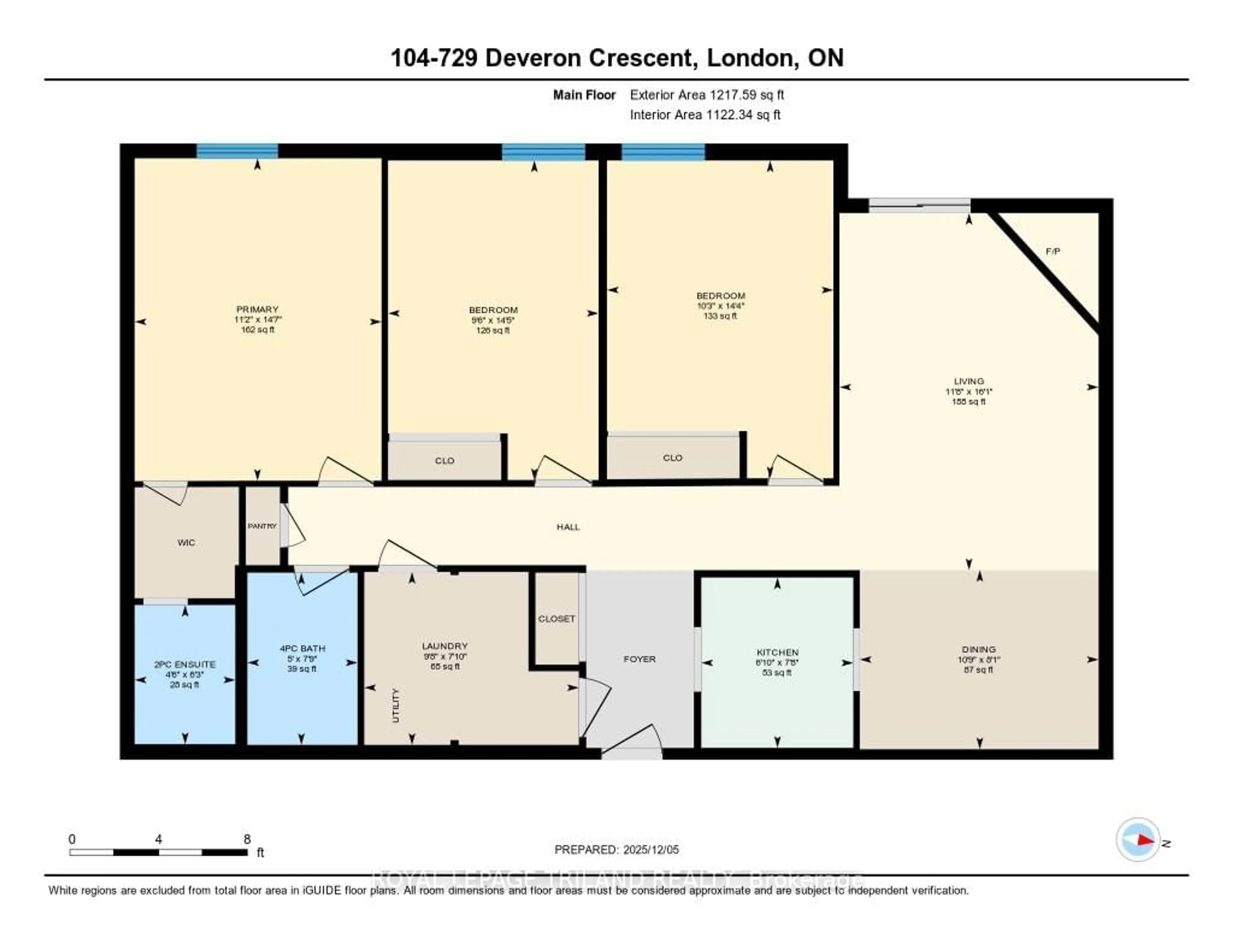 Floor plan for 729 Deveron Cres #104, London South Ontario N5Z 4X5
