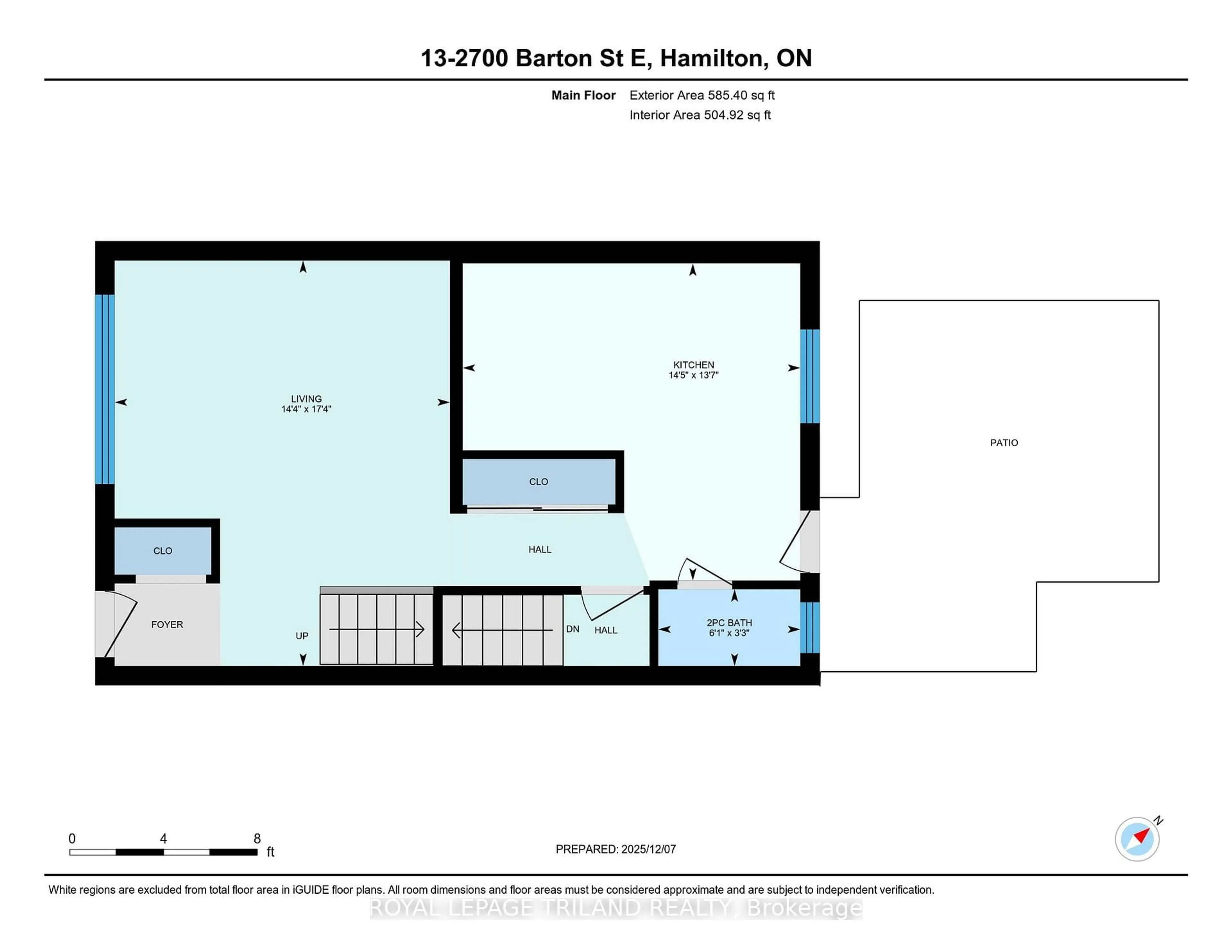 Floor plan for 2700 Barton St #Unit #13, Hamilton Ontario L8E 2J7