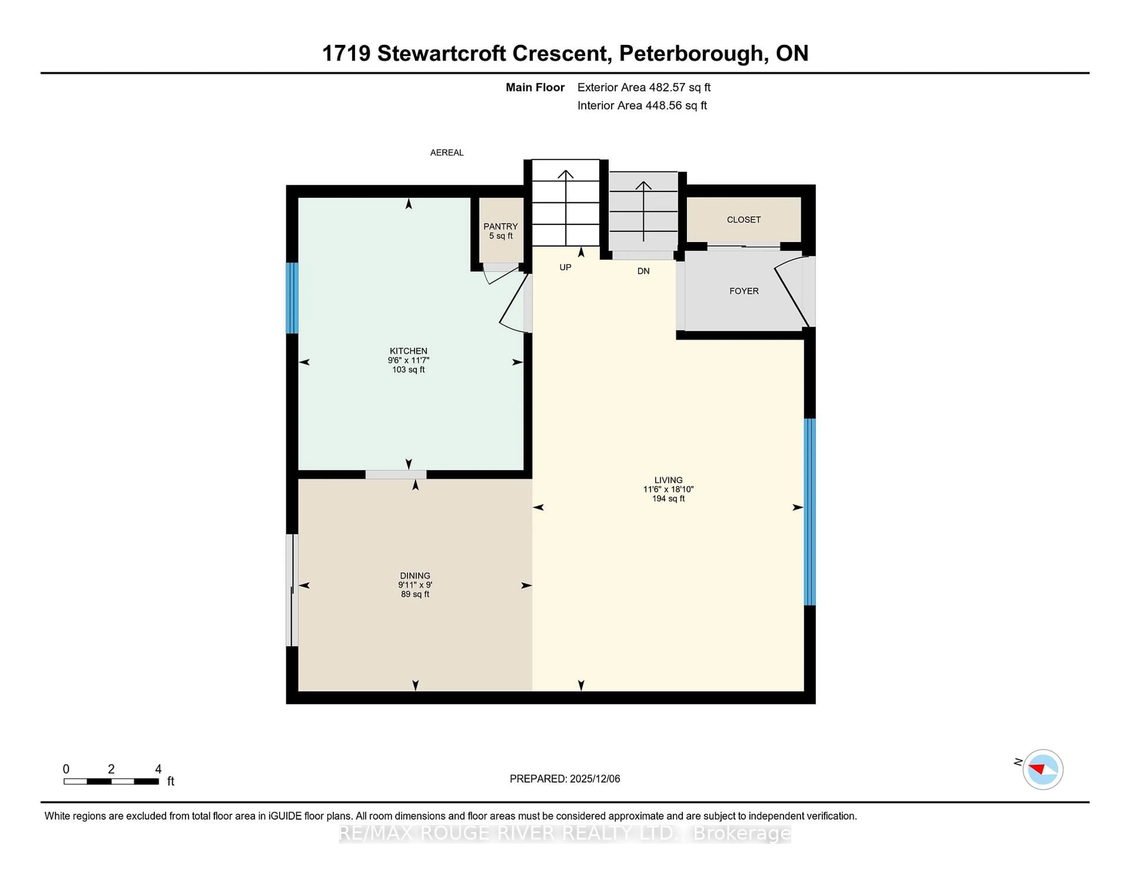 Floor plan for 1719 Stewartcroft Cres, Peterborough Ontario K9K 1K1