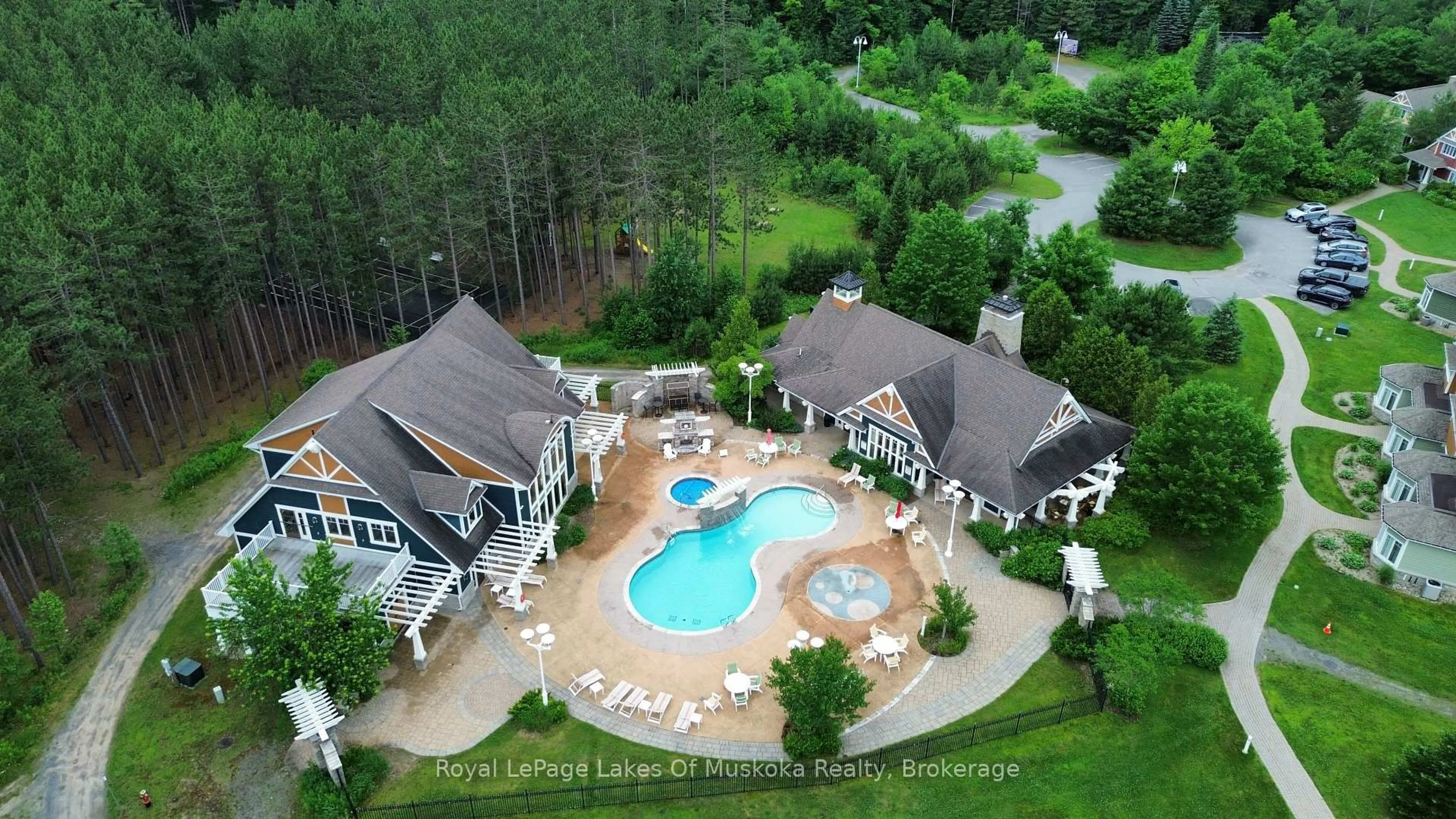 A pic from outside/outdoor area/front of a property/back of a property/a pic from drone, water/lake/river/ocean view for 1020 Birch Glen Rd #V 16 w 3, Lake of Bays Ontario P0B 1A0