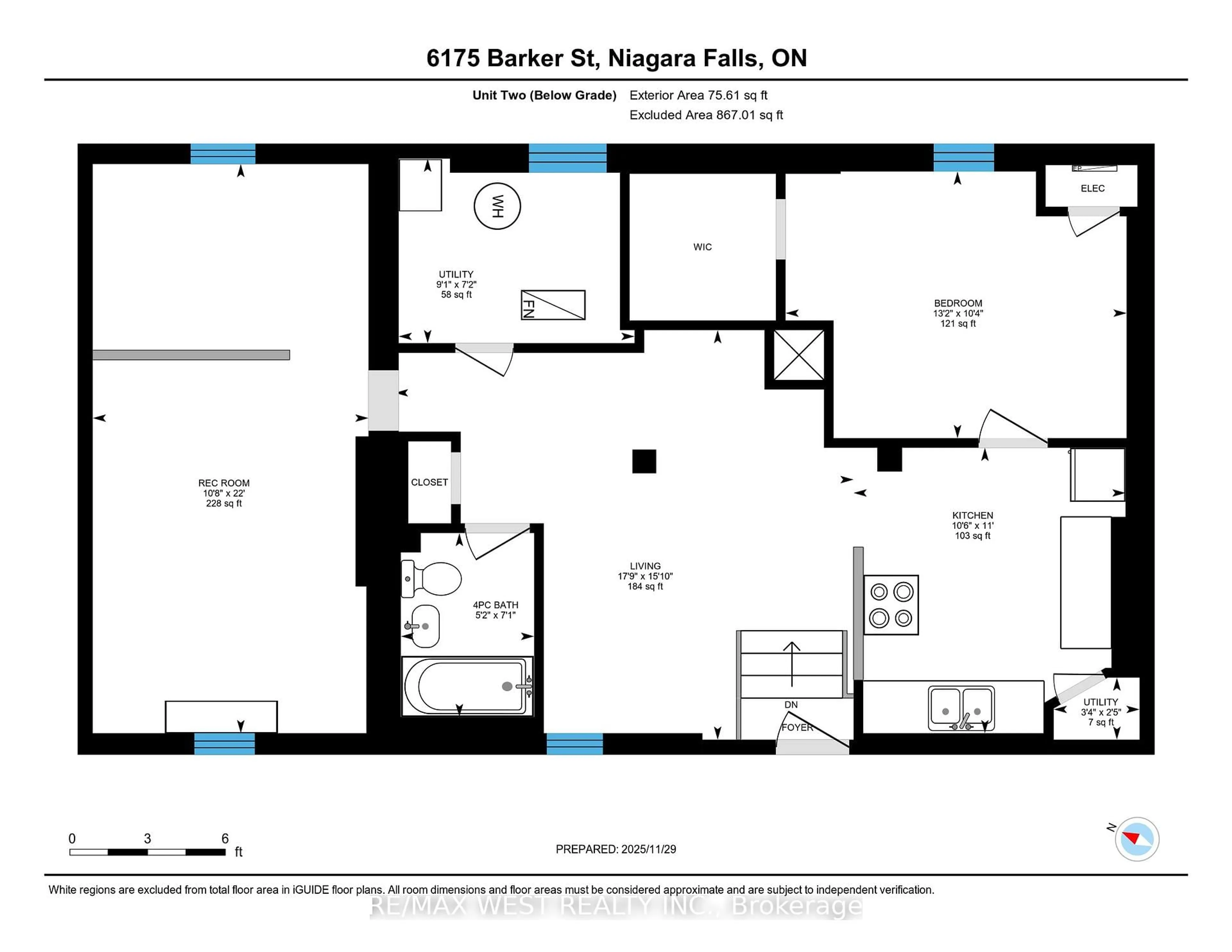 Floor plan for 6175 Barker St, Niagara Falls Ontario L2G 1Y5