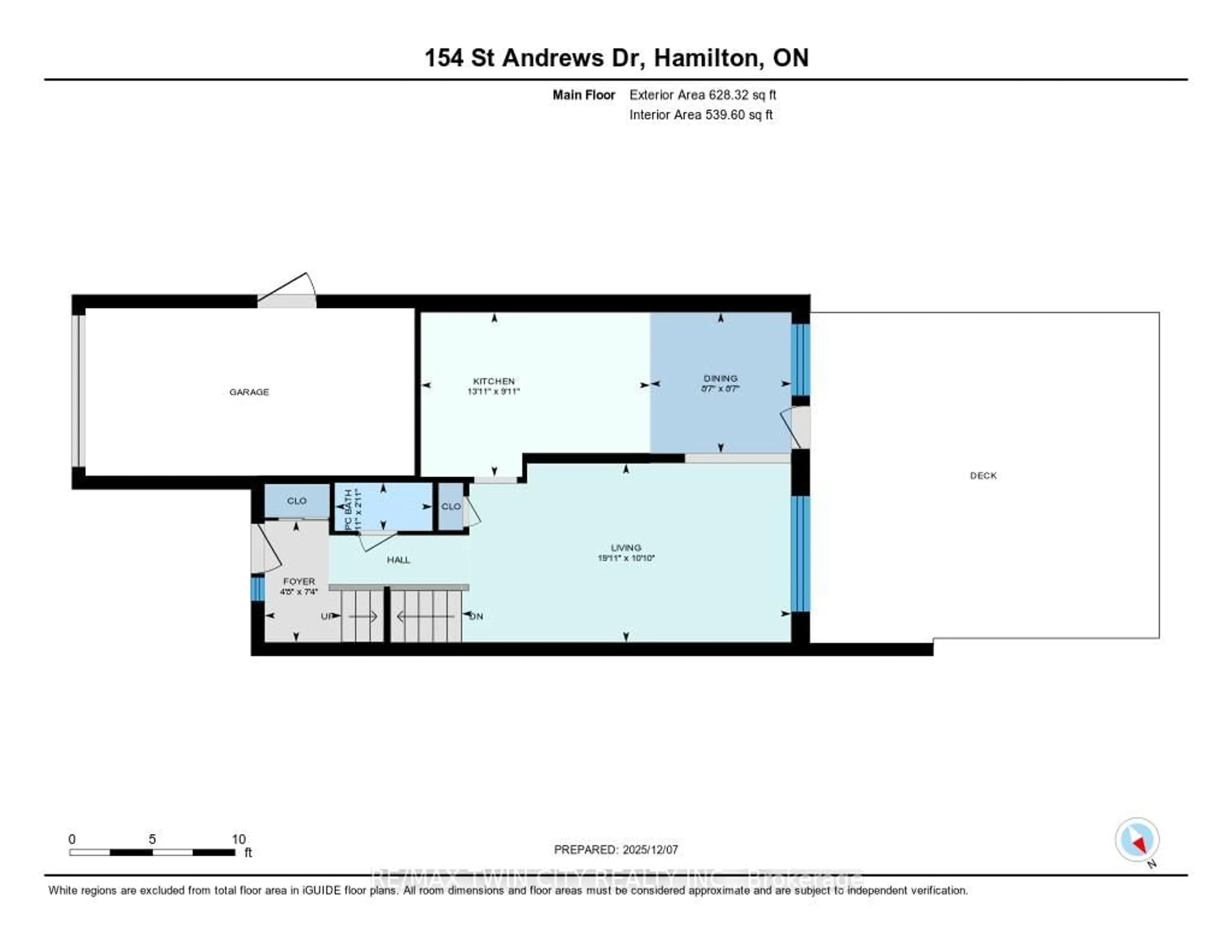 Floor plan for 154 St Andrews Dr, Hamilton Ontario L8K 6C3