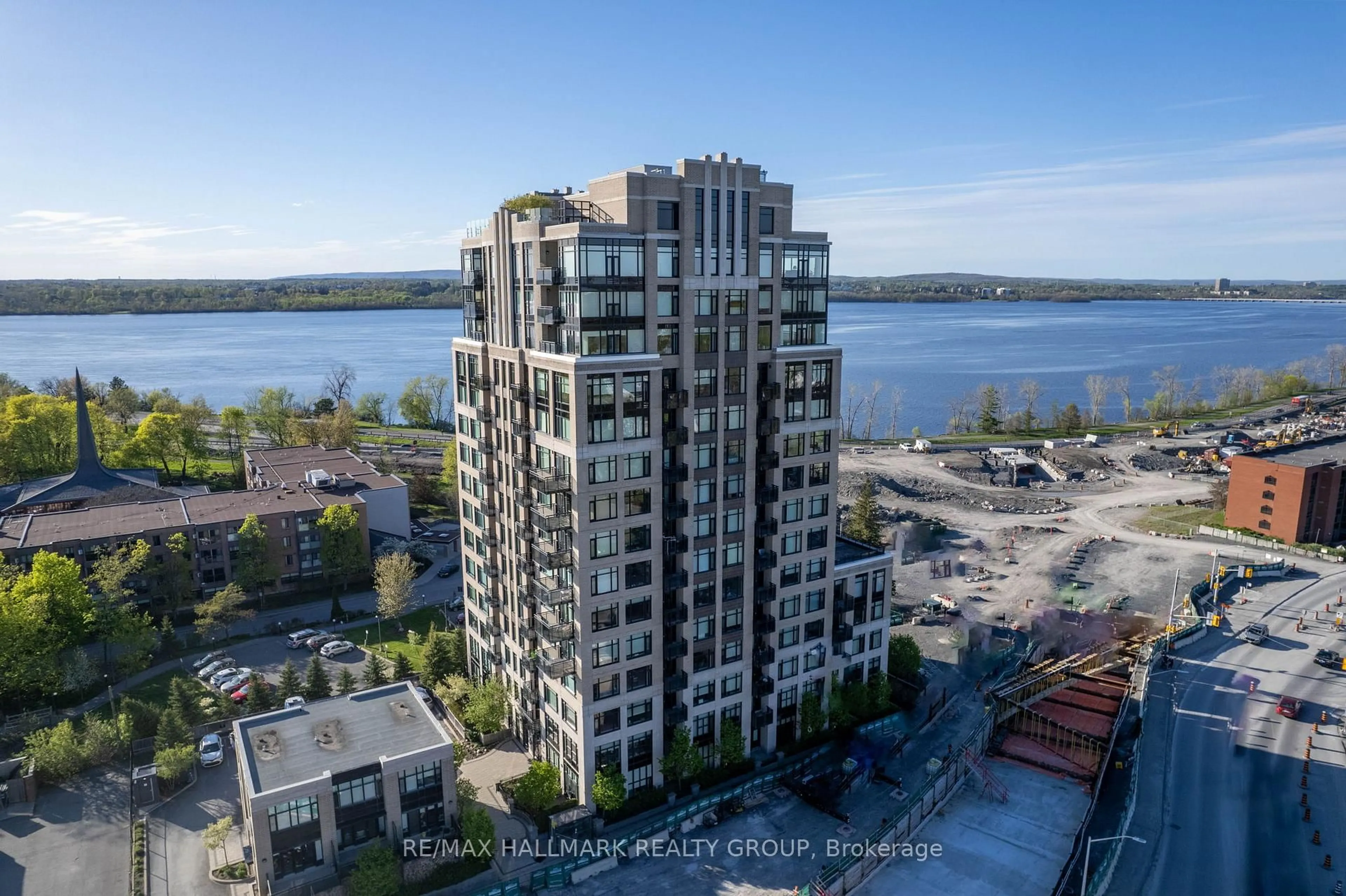 A pic from outside/outdoor area/front of a property/back of a property/a pic from drone, water/lake/river/ocean view for 75 Cleary Ave #302, Ottawa Ontario K2A 1R8
