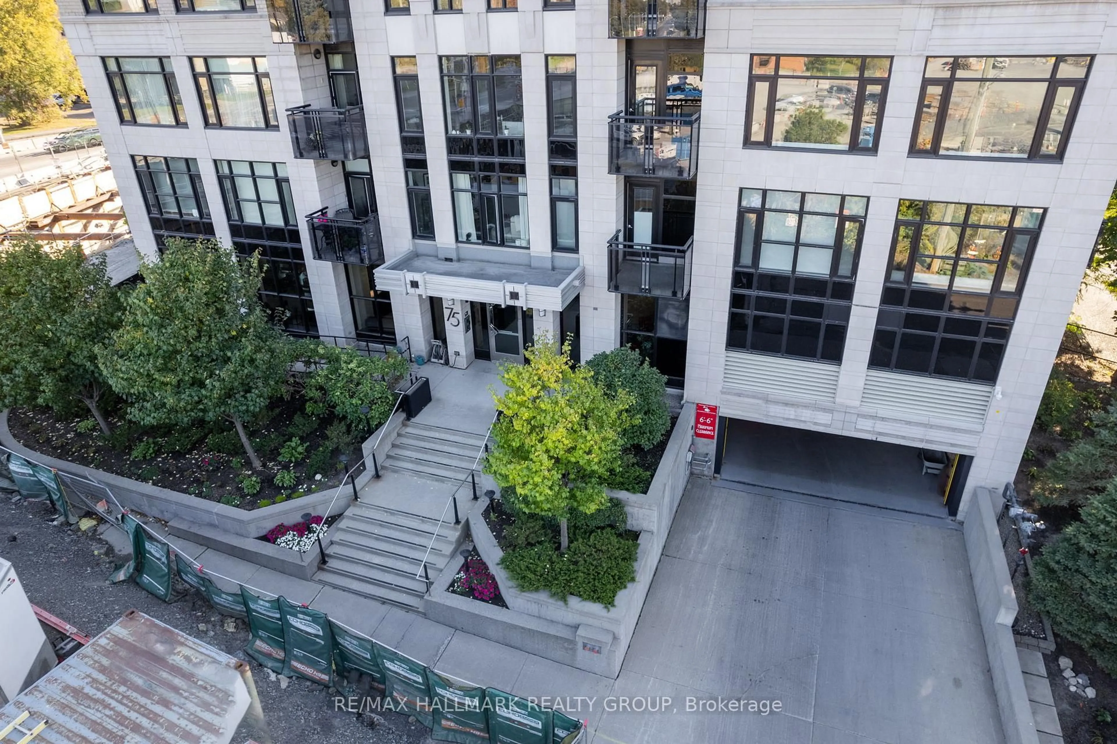 A pic from outside/outdoor area/front of a property/back of a property/a pic from drone, city buildings view from balcony for 75 Cleary Ave #302, Ottawa Ontario K2A 1R8