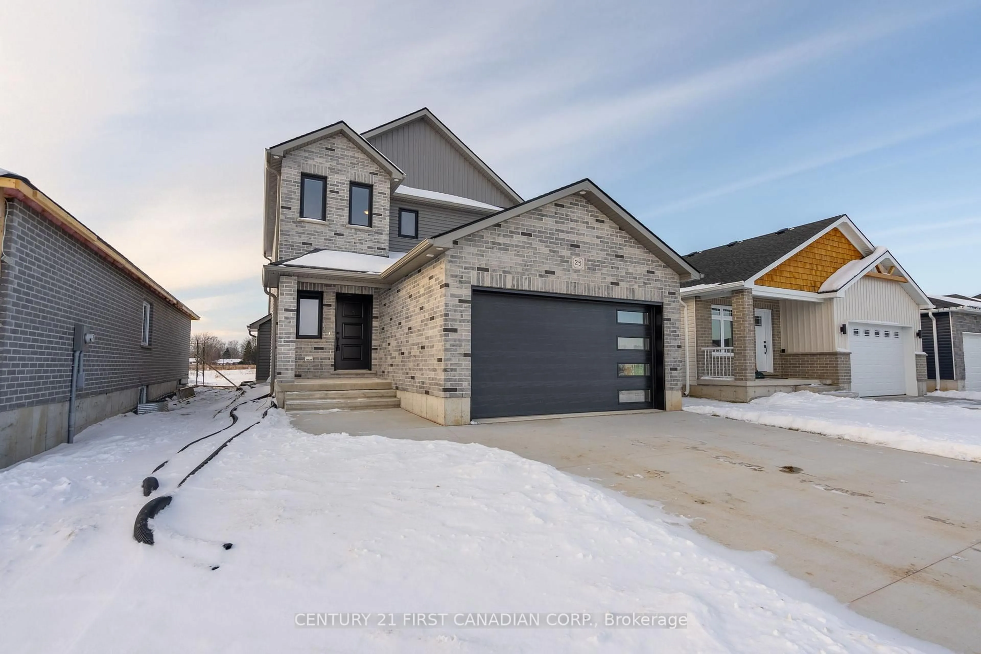 Home with brick exterior material, street for 25 Sheldabren St, North Middlesex Ontario N0M 1A0