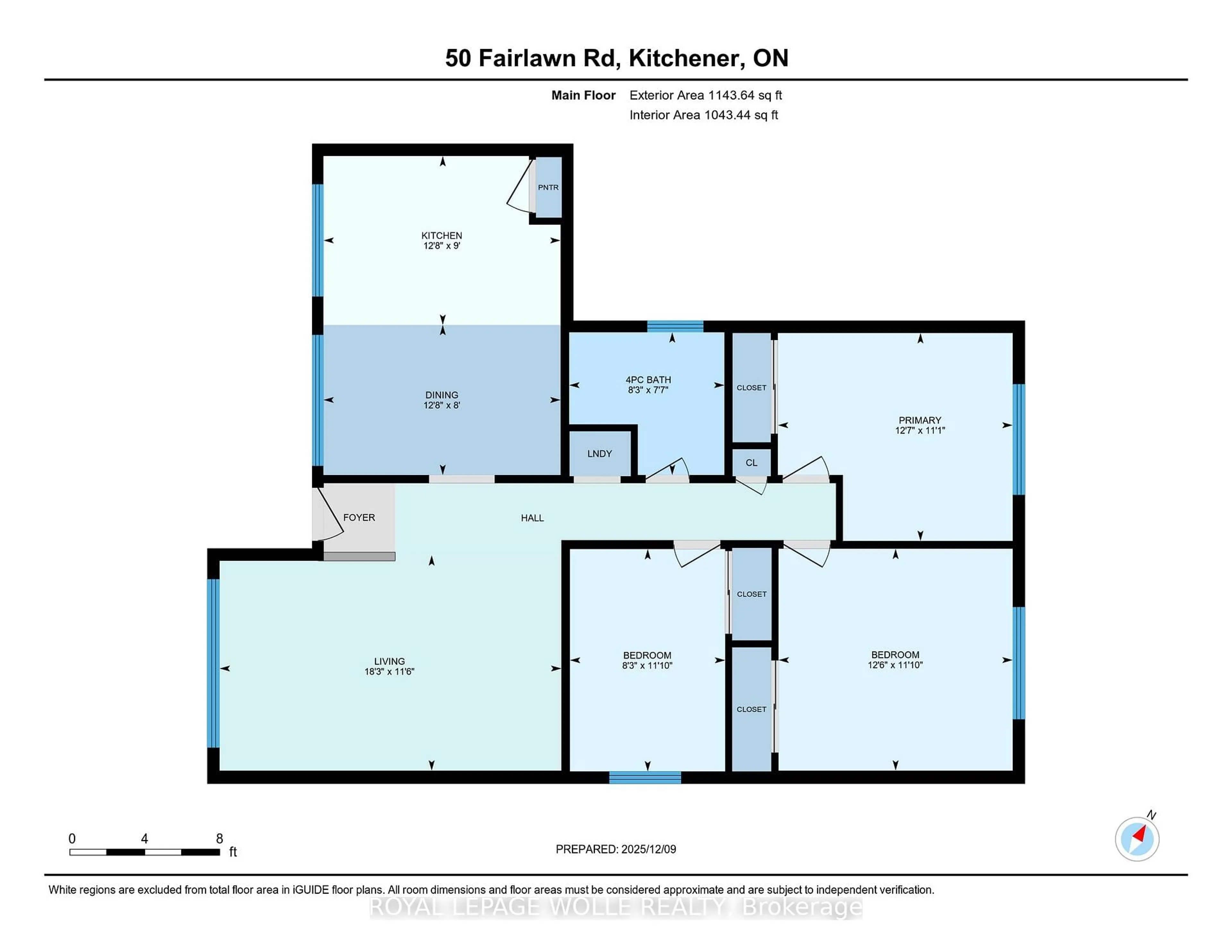 Floor plan for 50 Fairlawn Rd, Kitchener Ontario N2C 1X9