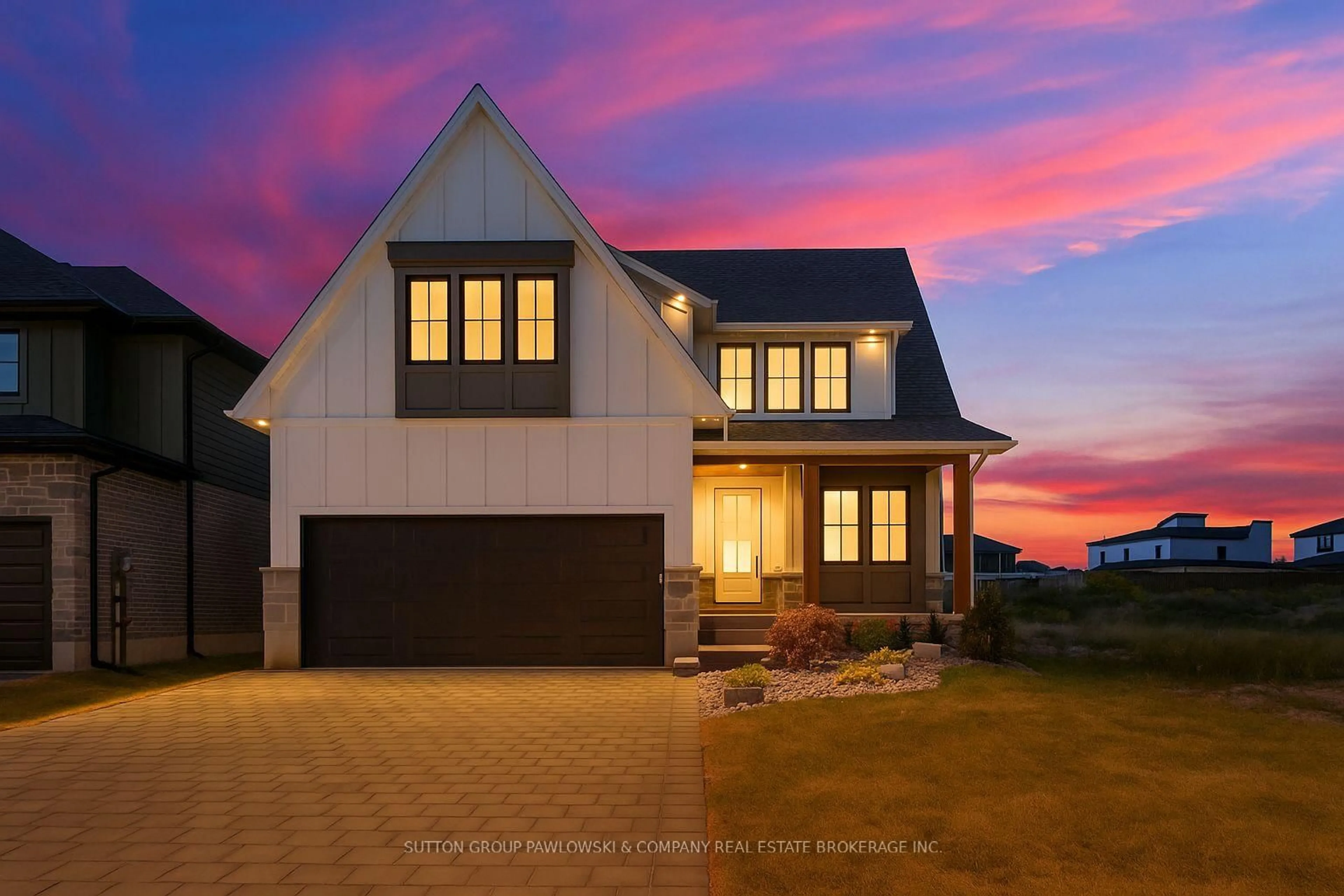 Home with vinyl exterior material, street for 44 Benner Blvd #Lot #68, Middlesex Centre Ontario N0L 1R0