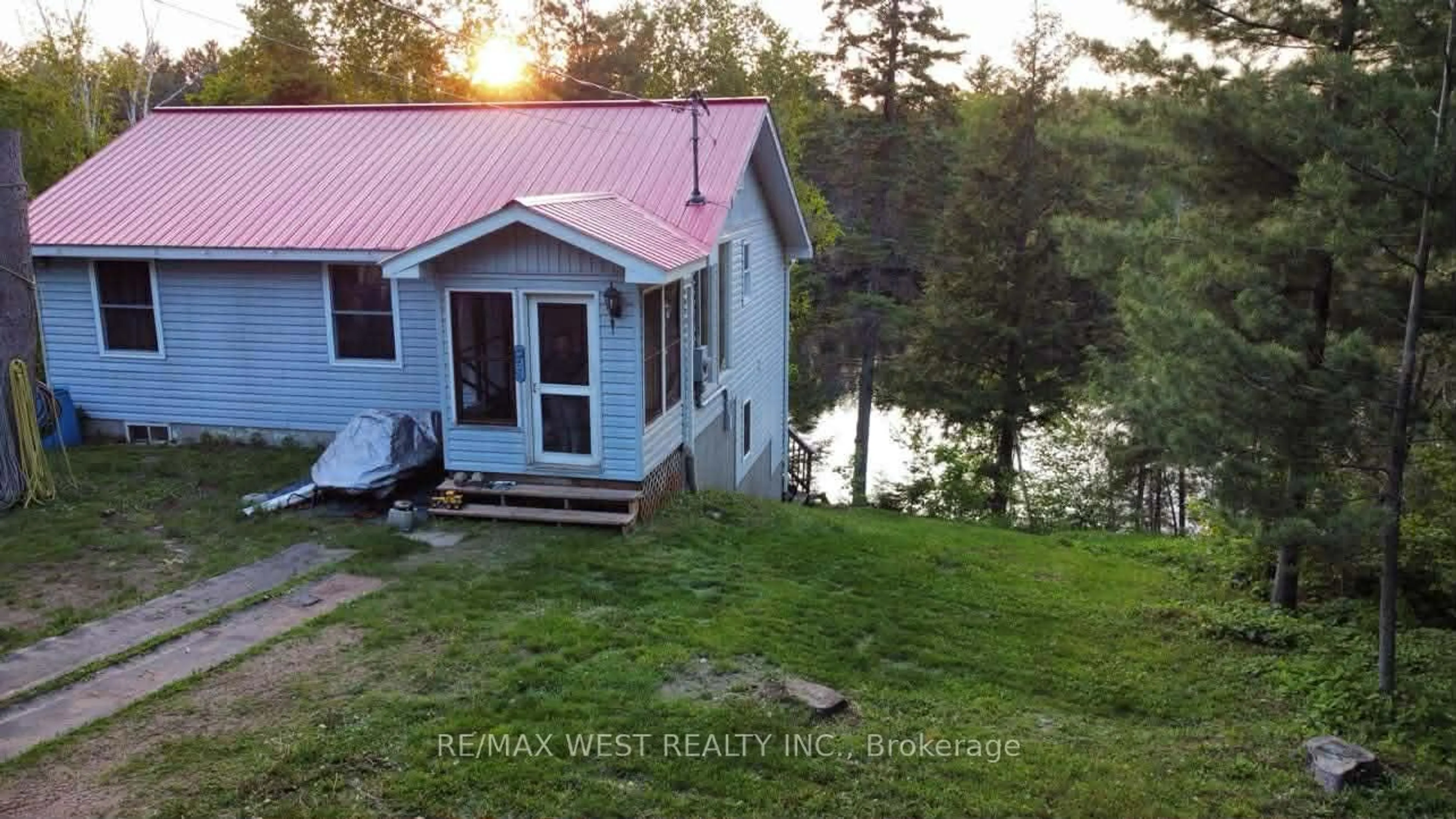 A pic from outside/outdoor area/front of a property/back of a property/a pic from drone, water/lake/river/ocean view for 6113 Centennial Dr, Calabogie Ontario K0J 1H0