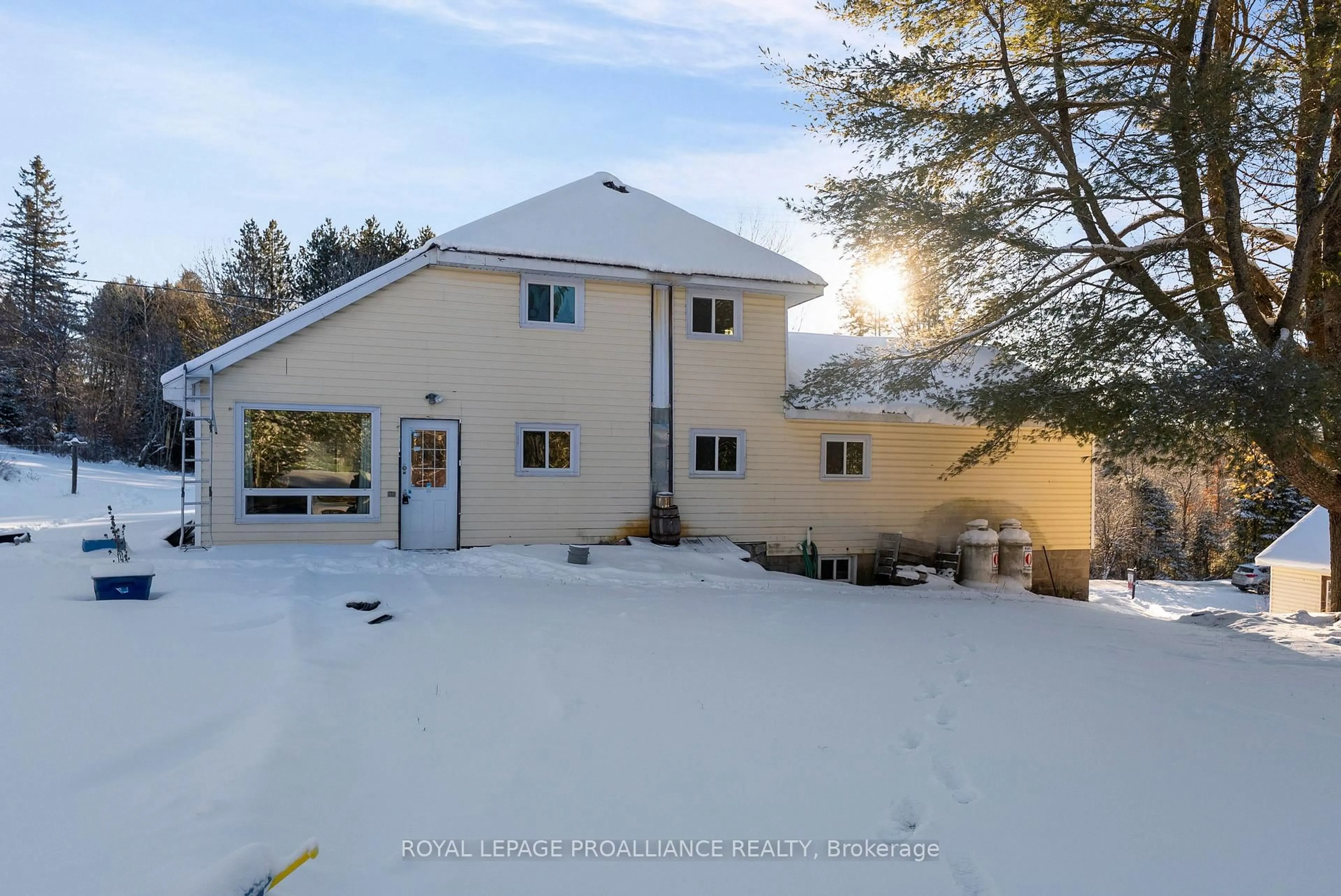 A pic from outside/outdoor area/front of a property/back of a property/a pic from drone, water/lake/river/ocean view for 169 Burlanyett Rd, Maple Leaf Ontario K0L 2R0