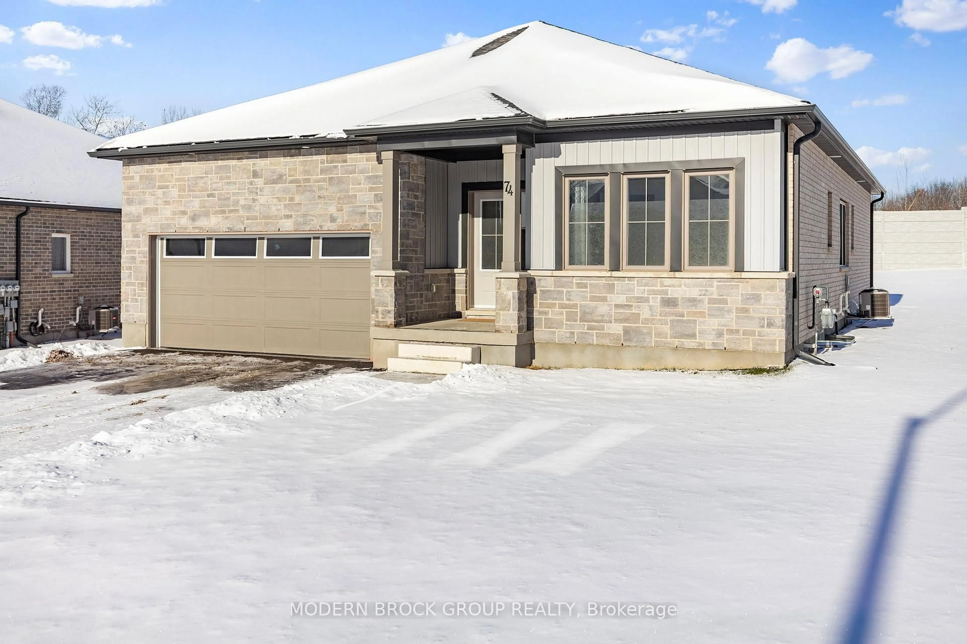 Home with brick exterior material, street for 74 Adley Dr, Brockville Ontario K6V 7J1