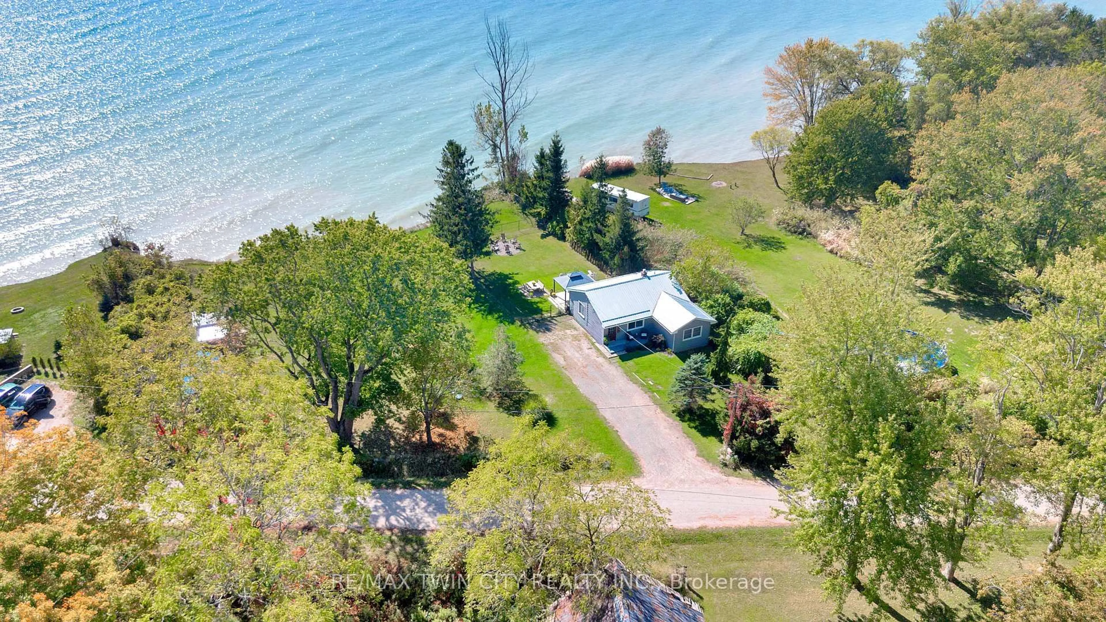 A pic from outside/outdoor area/front of a property/back of a property/a pic from drone, water/lake/river/ocean view for 5331 Grand Canyon Rd, Southwold Ontario N5L 1J1