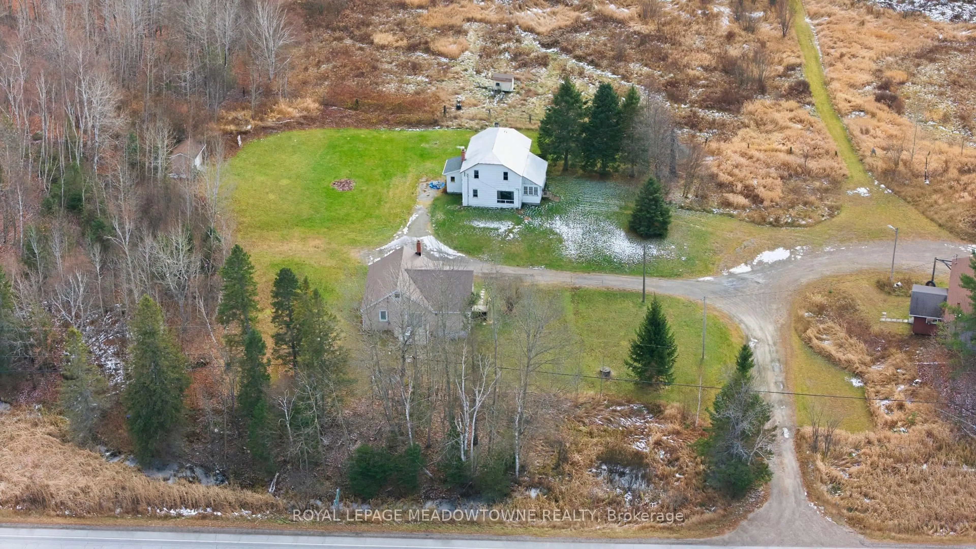 A pic from outside/outdoor area/front of a property/back of a property/a pic from drone, mountain view for 5403A Highway 124 Highway, Magnetawan Ontario P0A 1P0