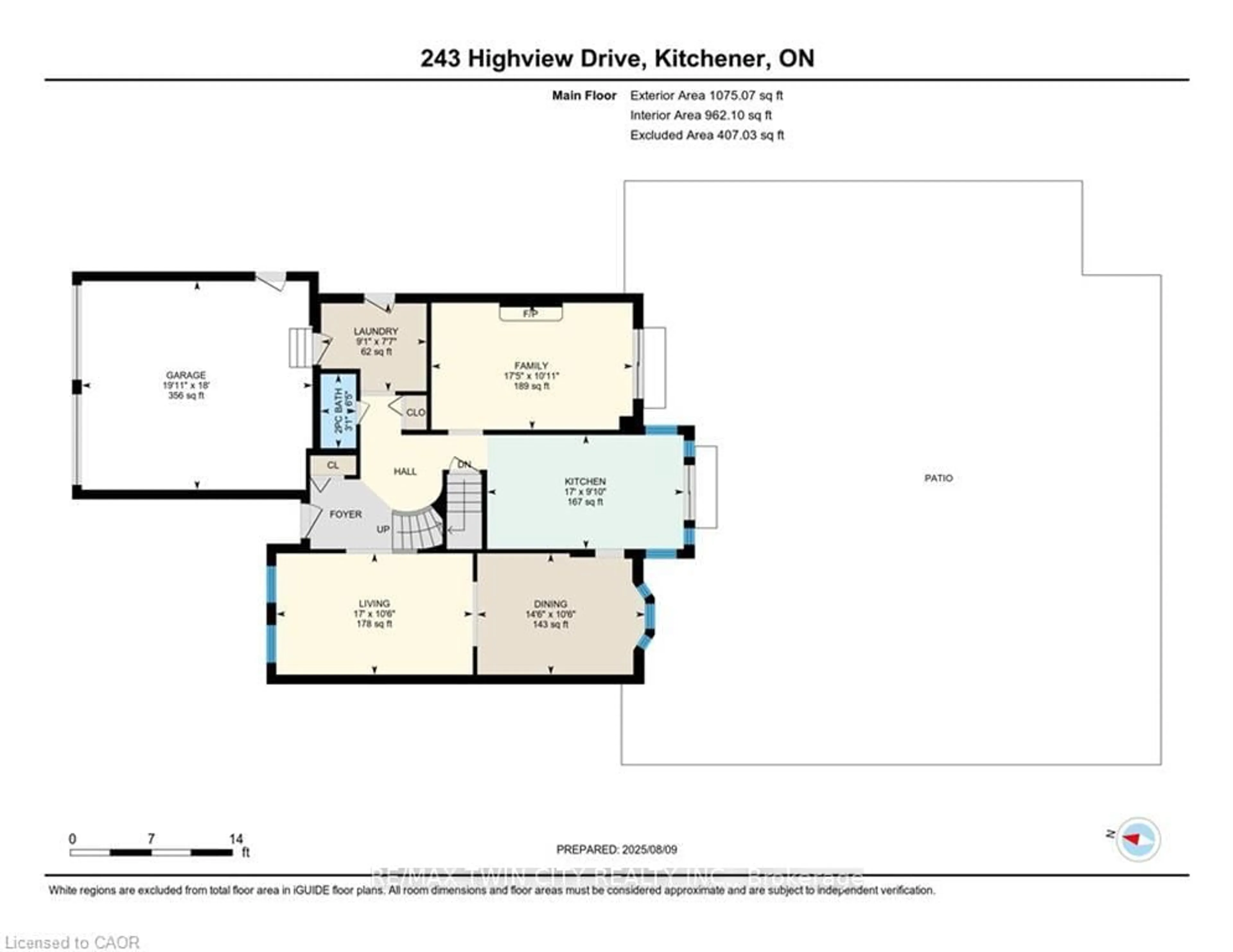 Floor plan for 243 Highview Dr, Kitchener Ontario N2N 2K6