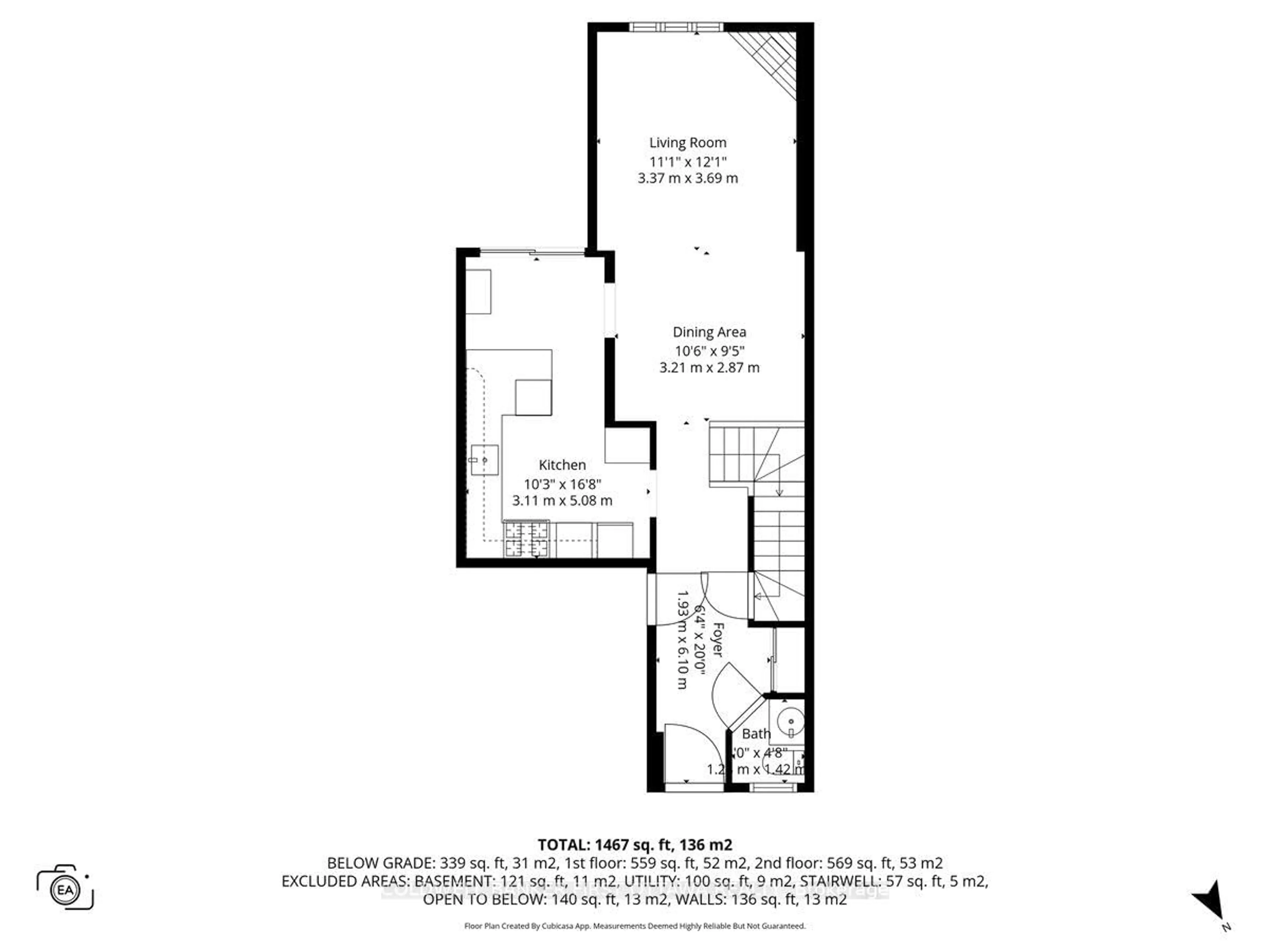 Floor plan for 4446 WILDMINT Sq, Ottawa Ontario K1V 1N6