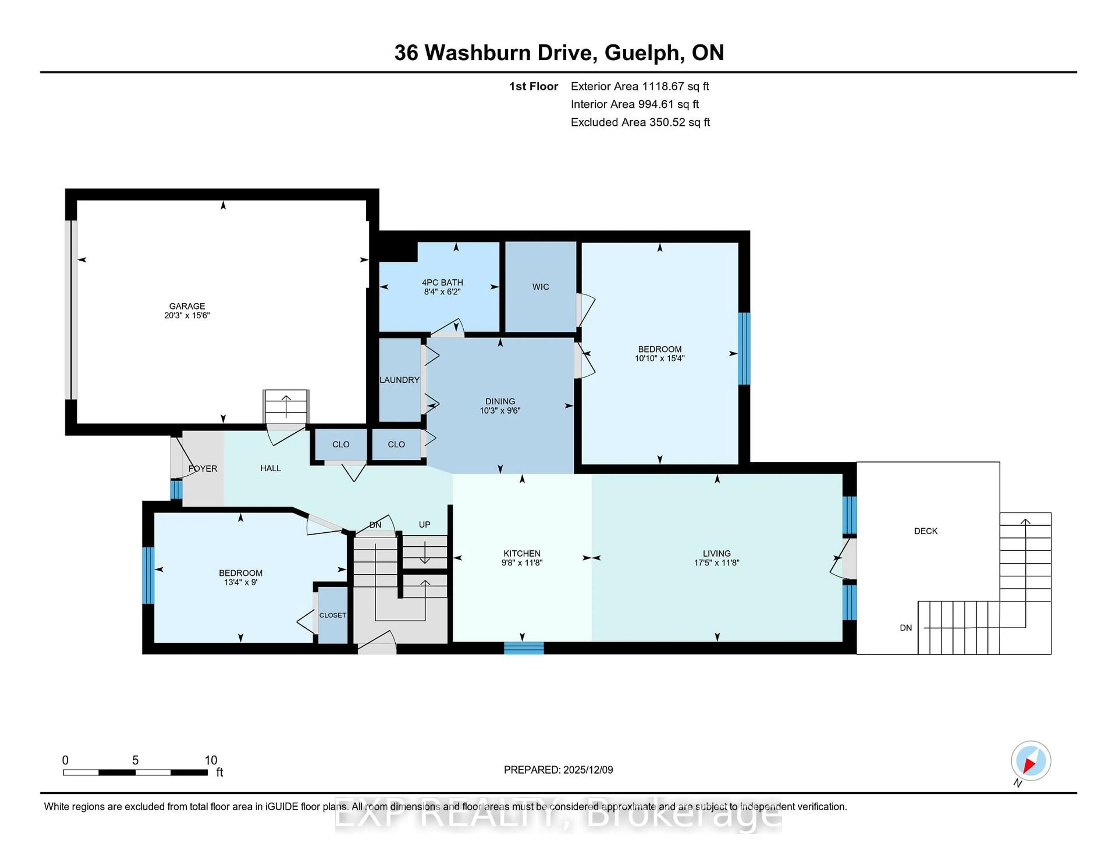 Floor plan for 36 Washburn Dr, Guelph Ontario N1E 0B6
