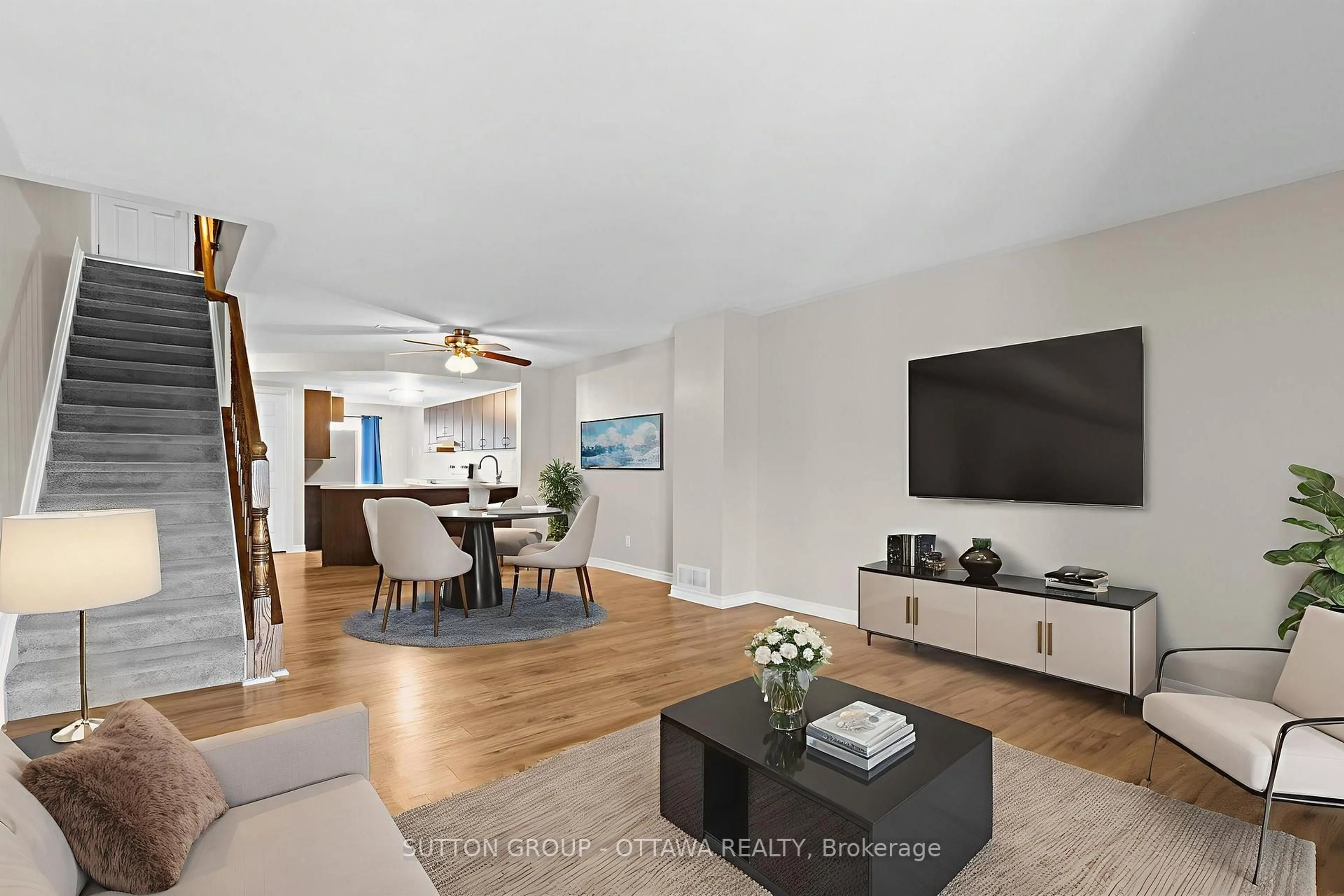 Living room with furniture, unknown for 641 Louis Toscano Dr #74, Ottawa Ontario K4A 0B7