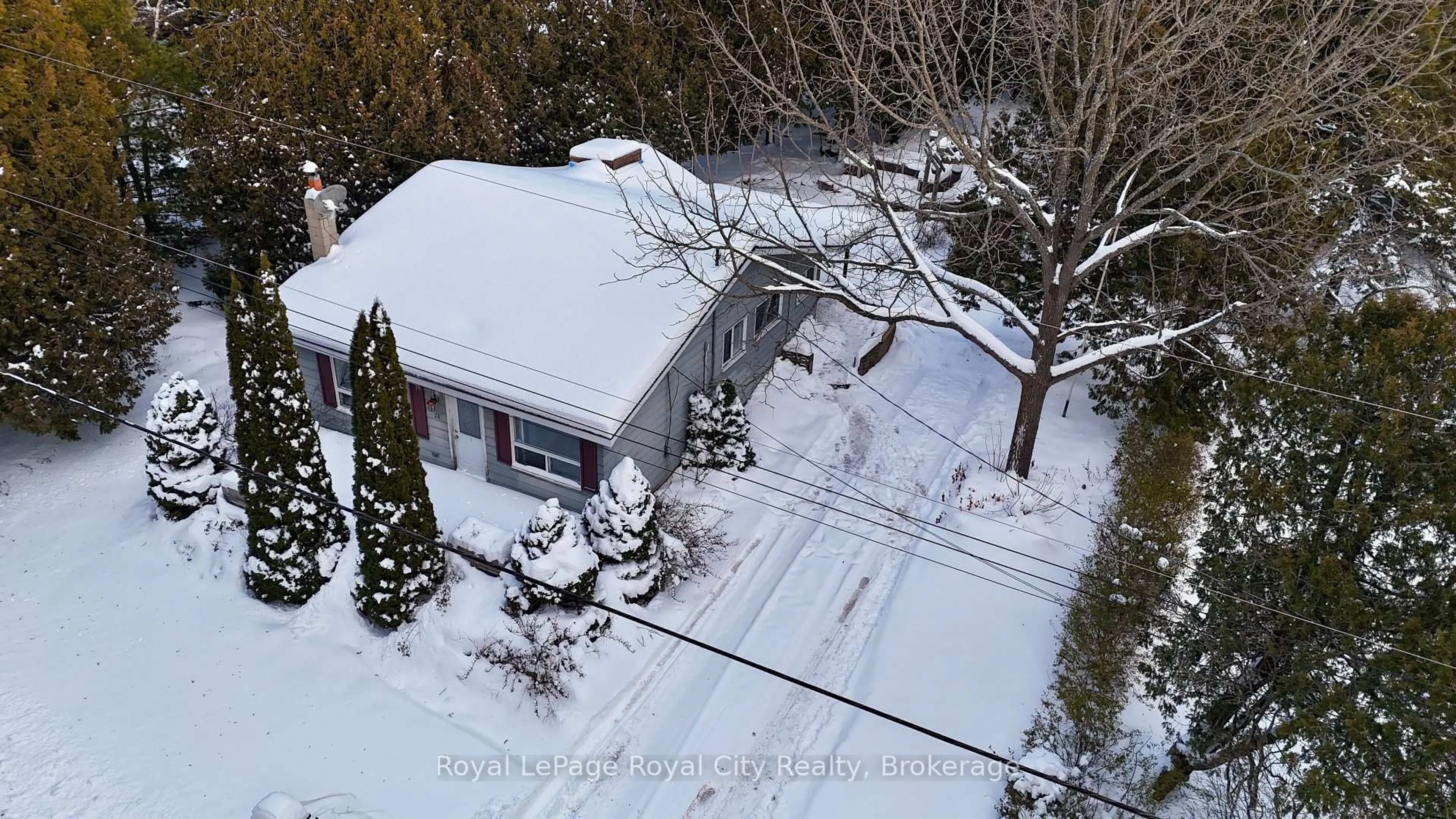 A pic from outside/outdoor area/front of a property/back of a property/a pic from drone, street for 28 Harpur Dr, Northern Bruce Peninsula Ontario N0H 2R0