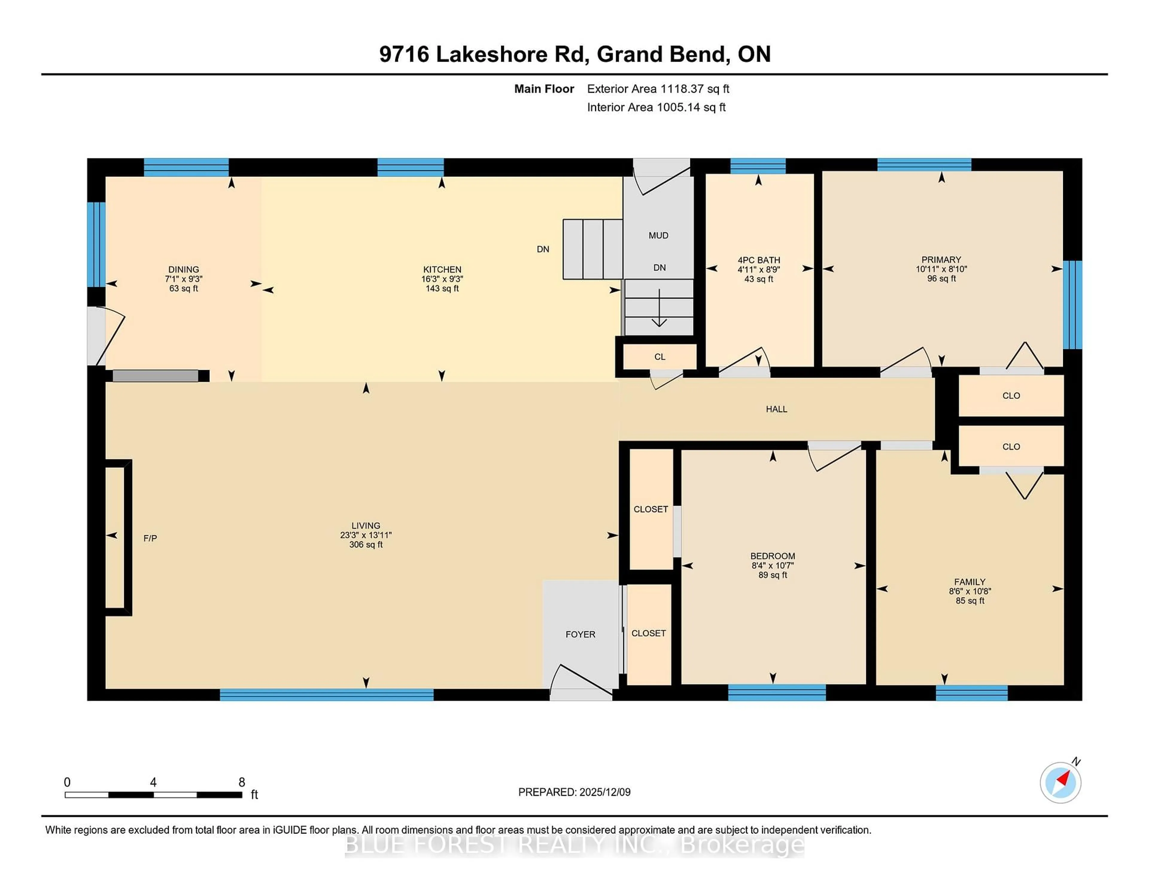 Floor plan for 9716 Lakeshore Rd, Lambton Shores Ontario N0M 1T0