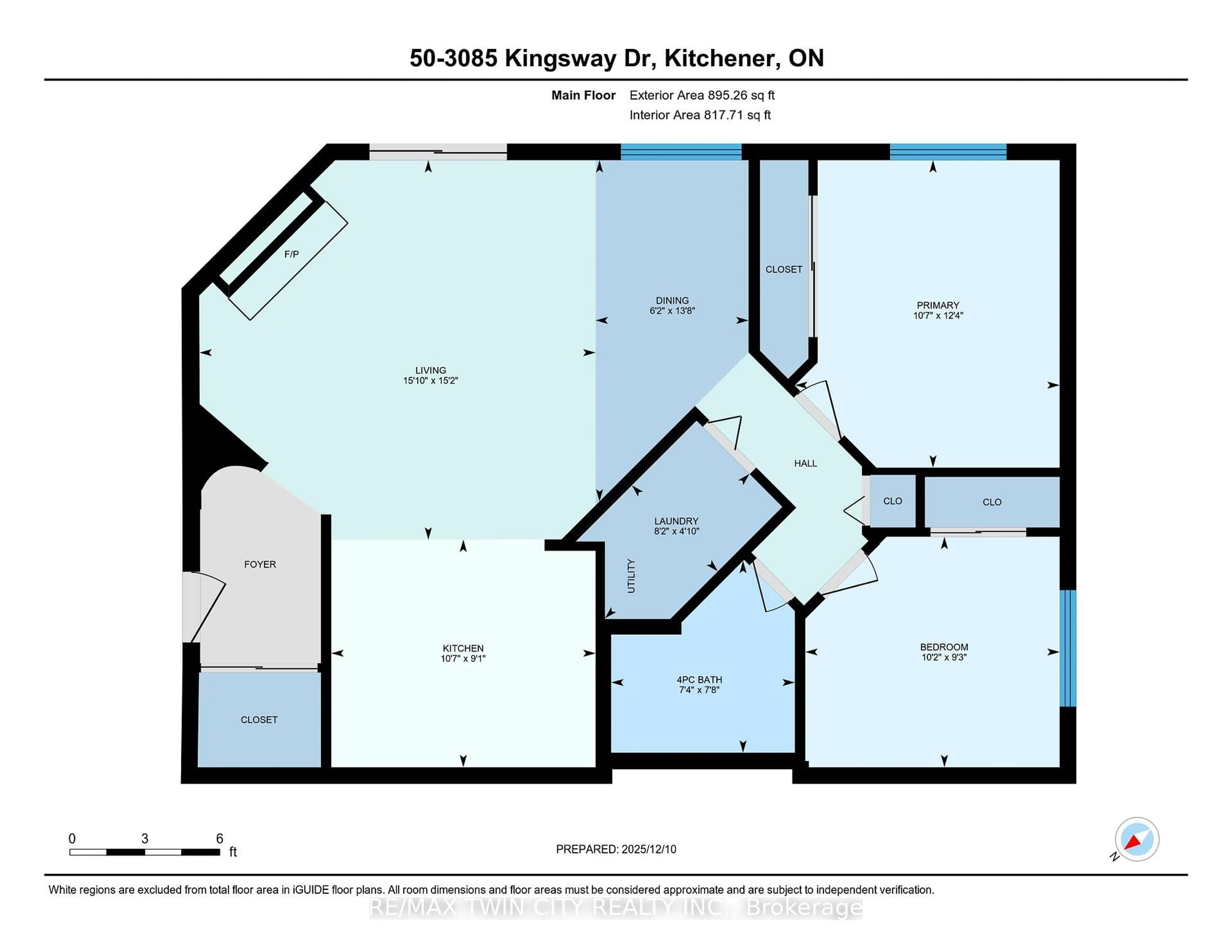 Floor plan for 3085 Kingsway Dr #50, Waterloo Ontario N2C 2P2