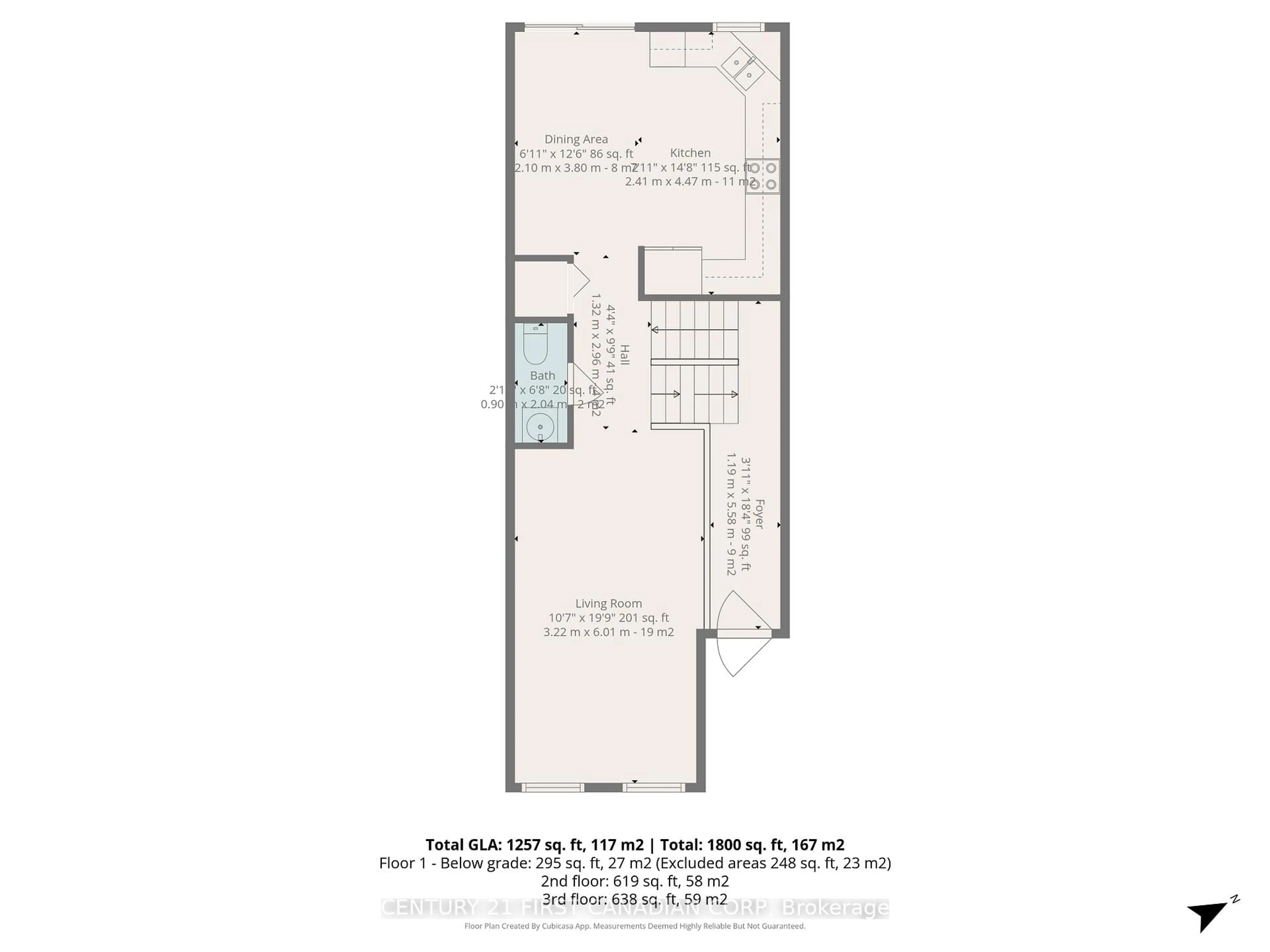 Floor plan for 609 COLBORNE St #2, London East Ontario N6B 2V3