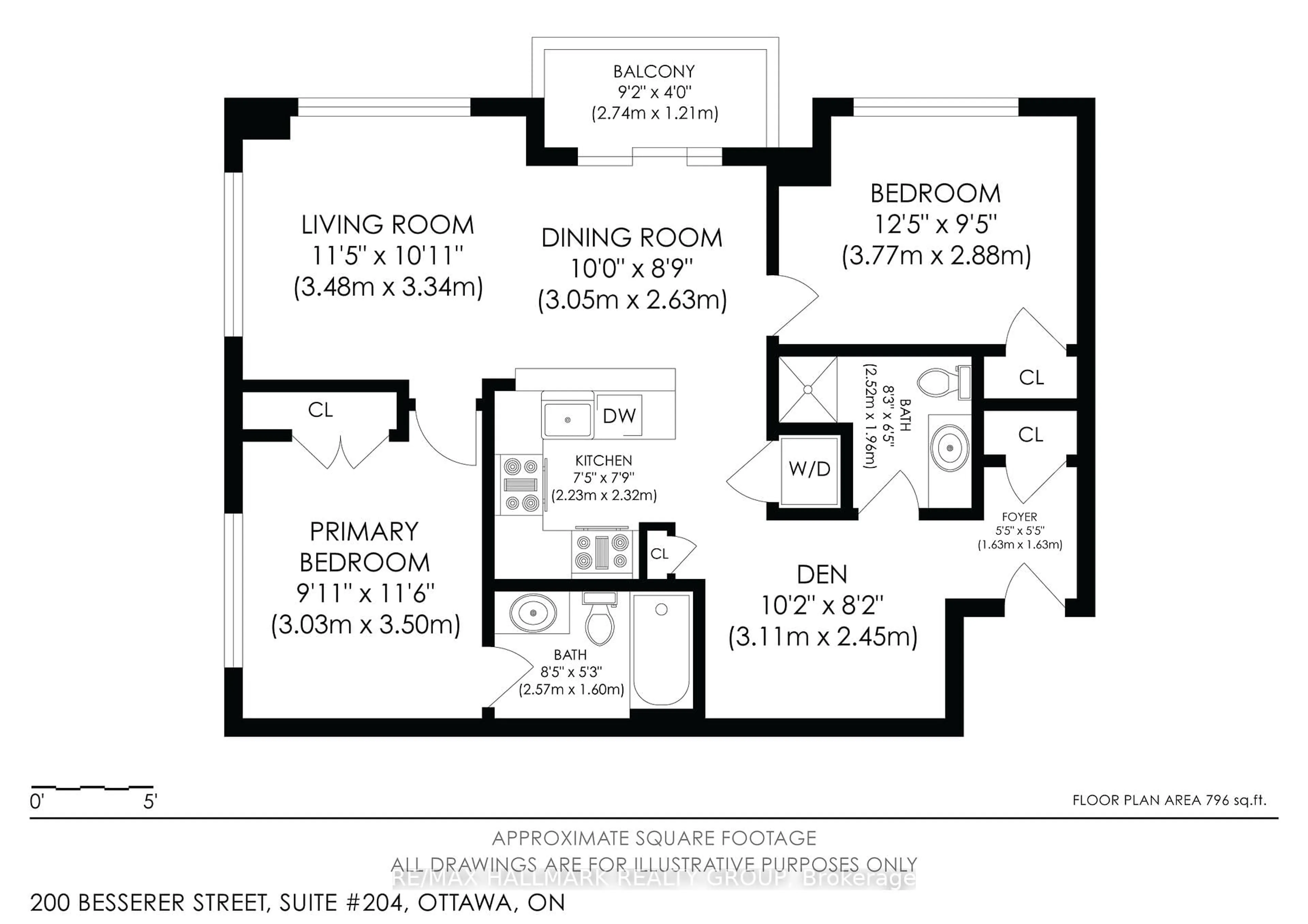 Floor plan for 200 Besserer St #204, Ottawa Ontario K1N 0A7
