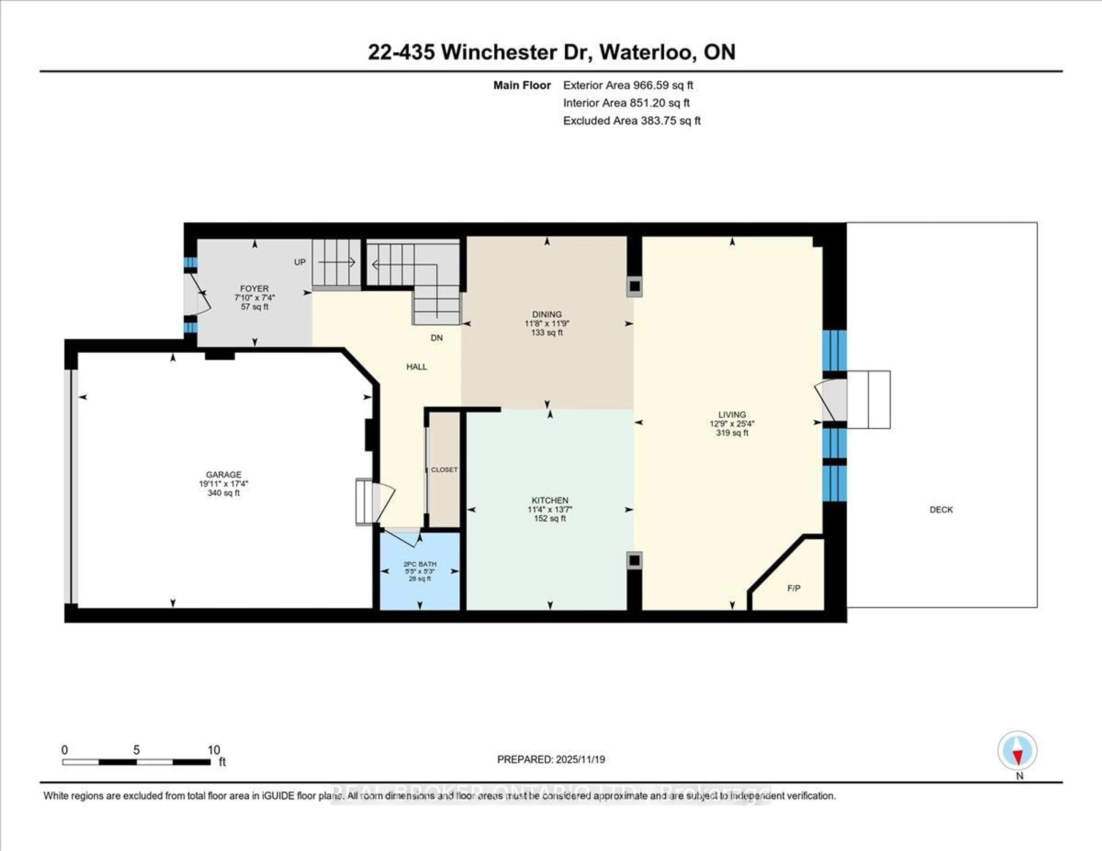 Floor plan for 435 Winchester Dr #22, Waterloo Ontario N2T 0B7
