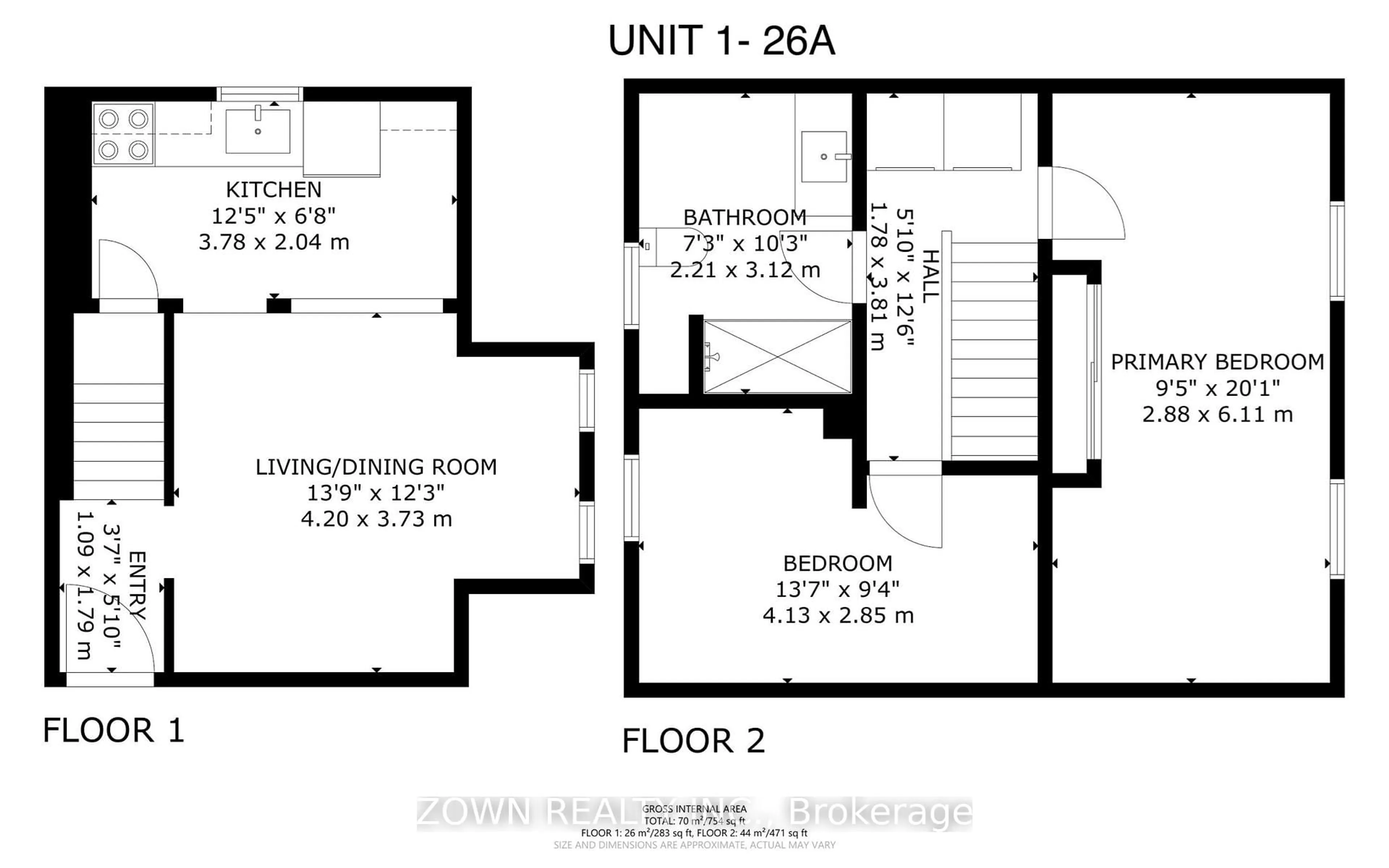 Floor plan for 26 Metcalfe St, Quinte West Ontario K8V 4C7