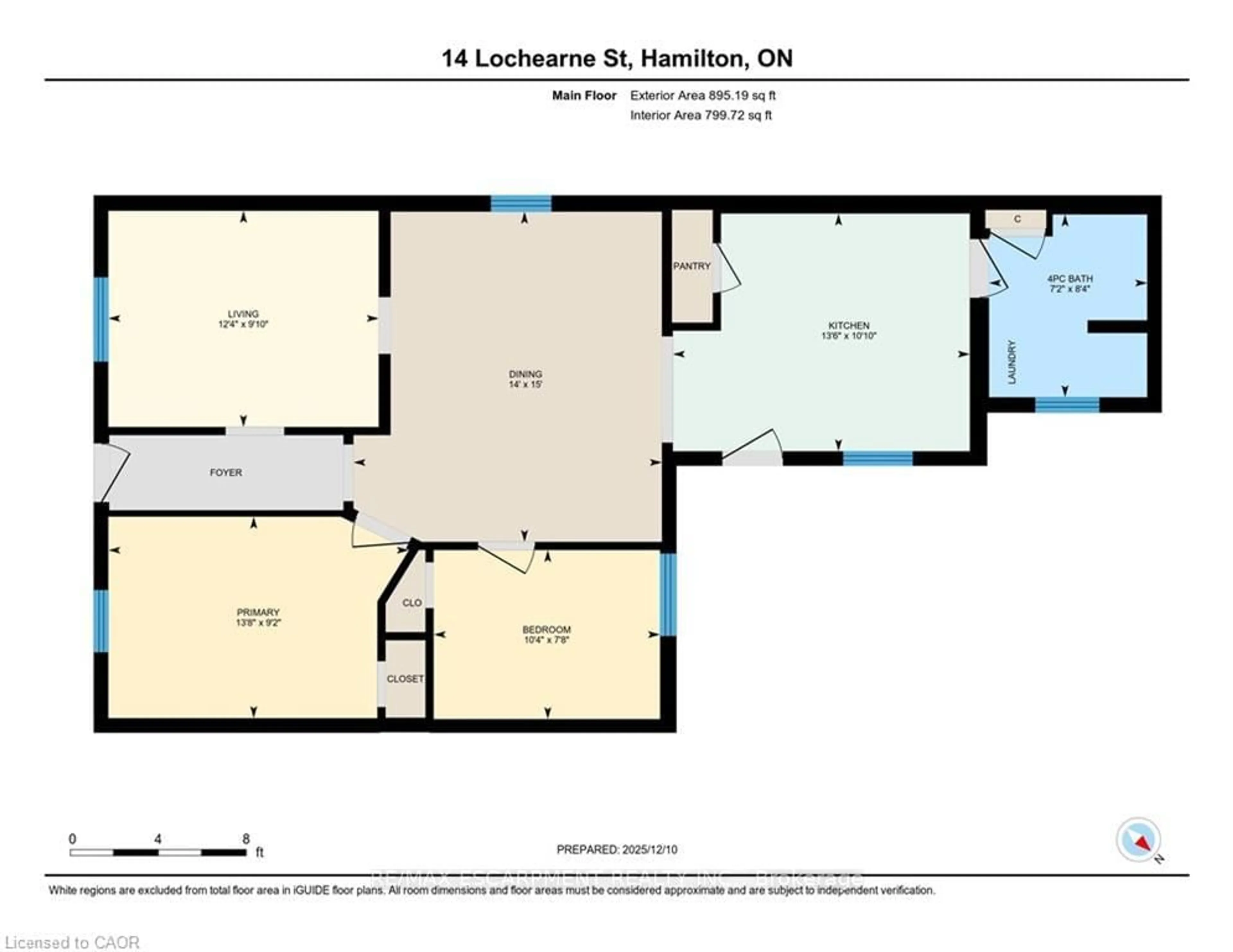 Floor plan for 14 Lochearne St, Hamilton Ontario L8R 1V8