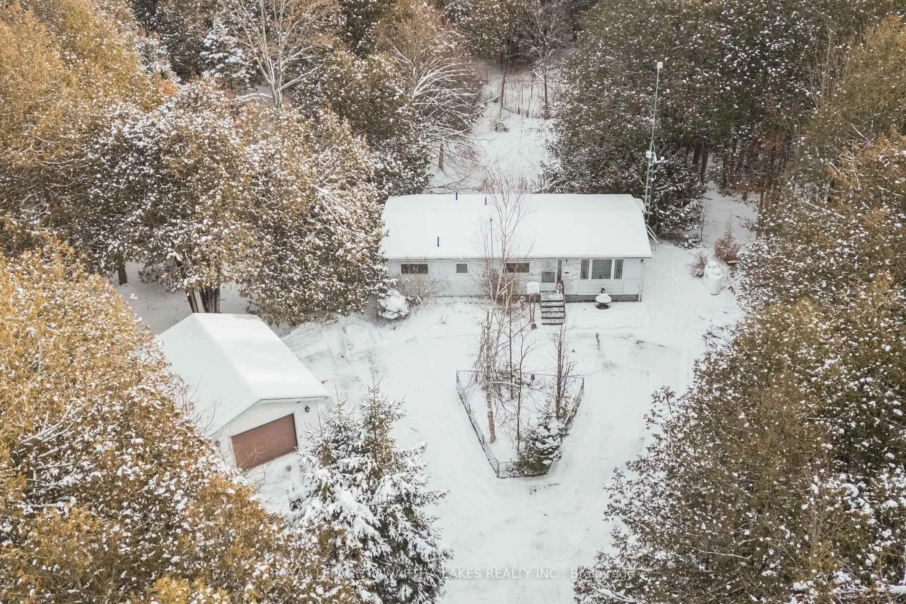 A pic from outside/outdoor area/front of a property/back of a property/a pic from drone, unknown for 38 Fell Station Dr, Kawartha Lakes Ontario K0M 1N0