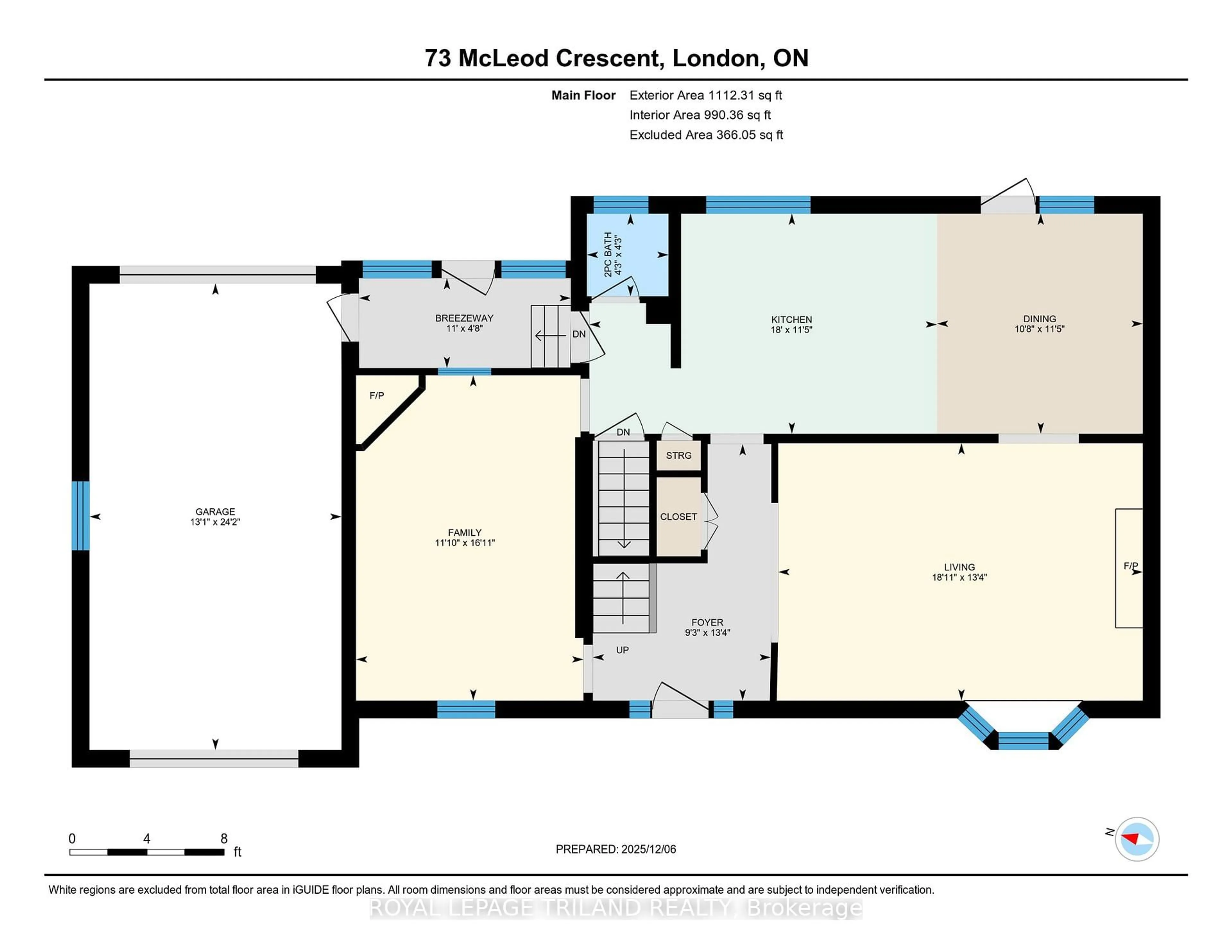 Floor plan for 73 McLeod Cres, London North Ontario N5X 1S7