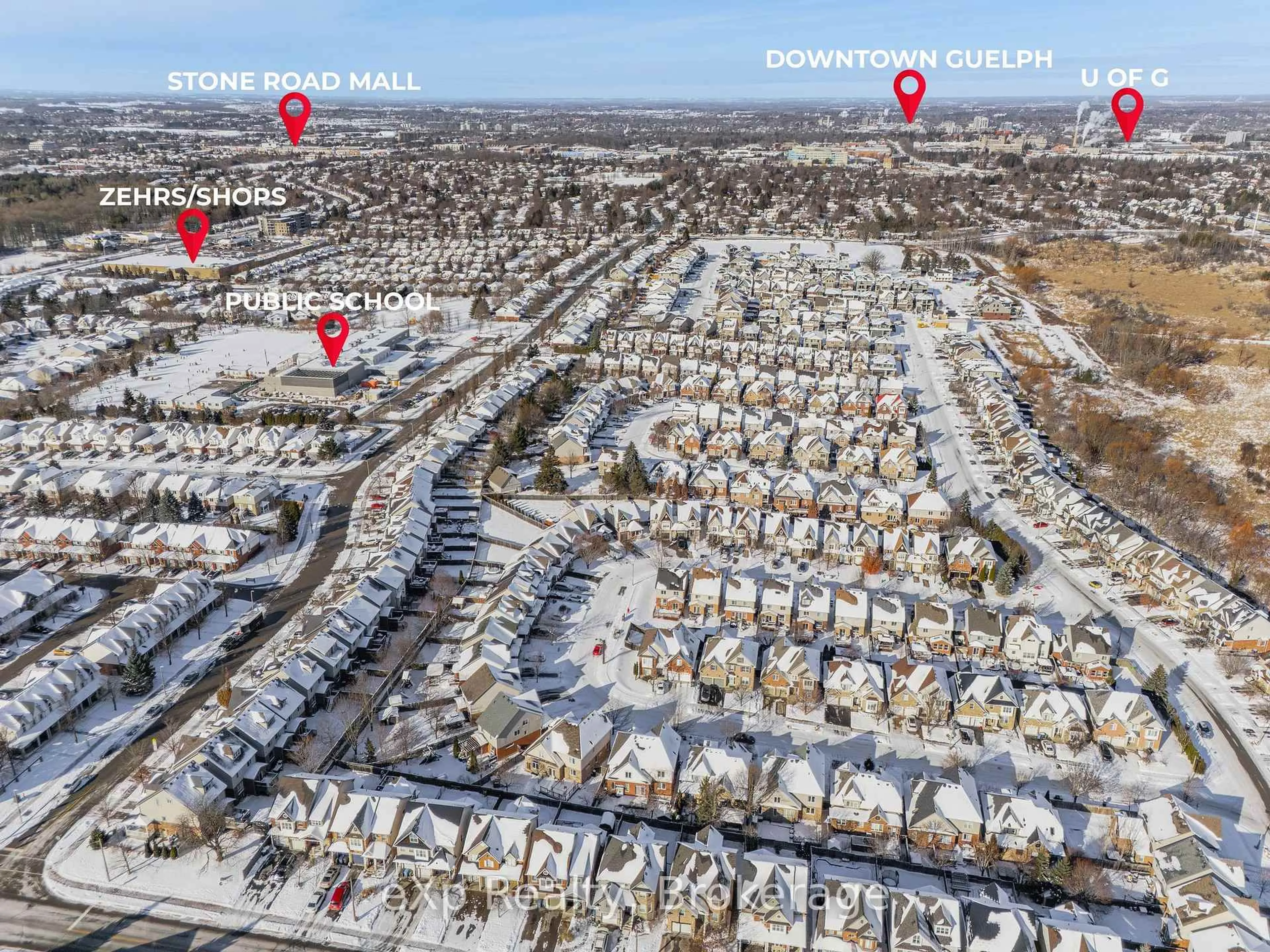 A pic from outside/outdoor area/front of a property/back of a property/a pic from drone, street for 53 Truesdale Cres, Guelph Ontario N1G 5H4