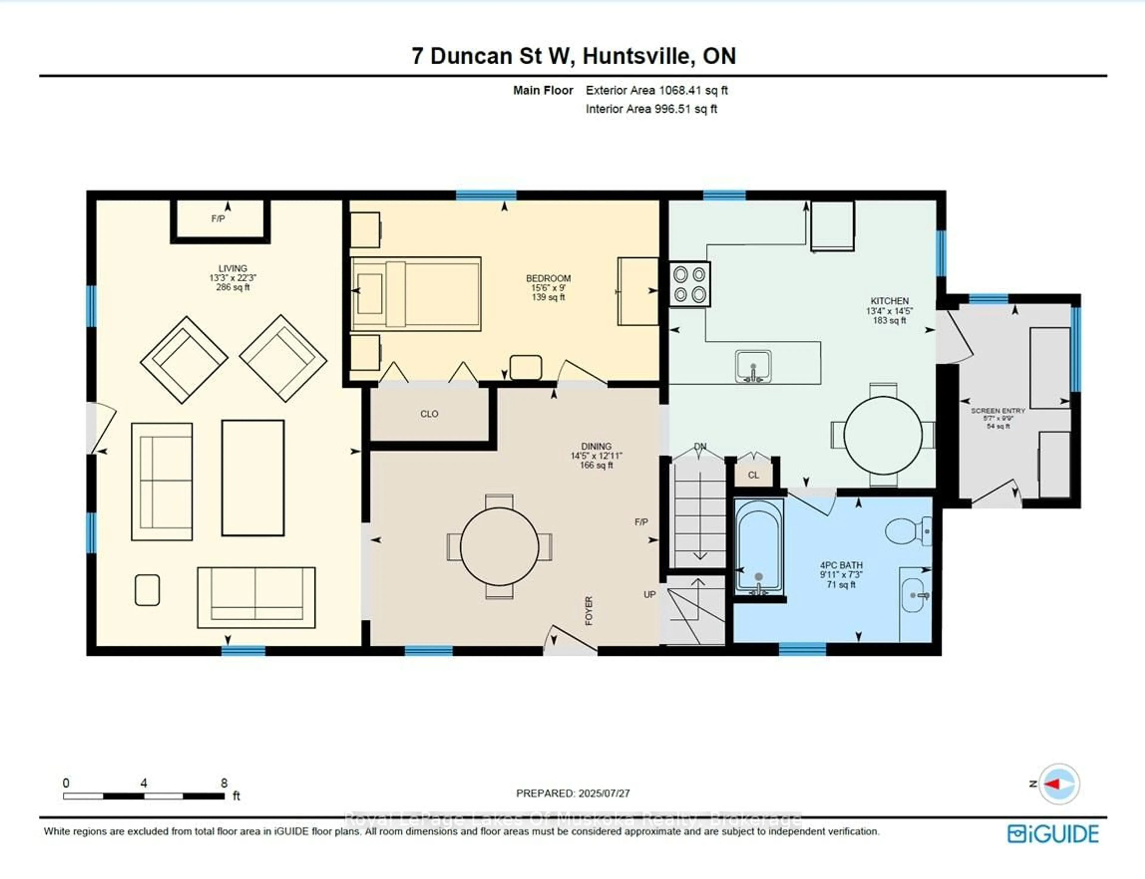 Floor plan for 7 Duncan St, Huntsville Ontario P1H 1V9