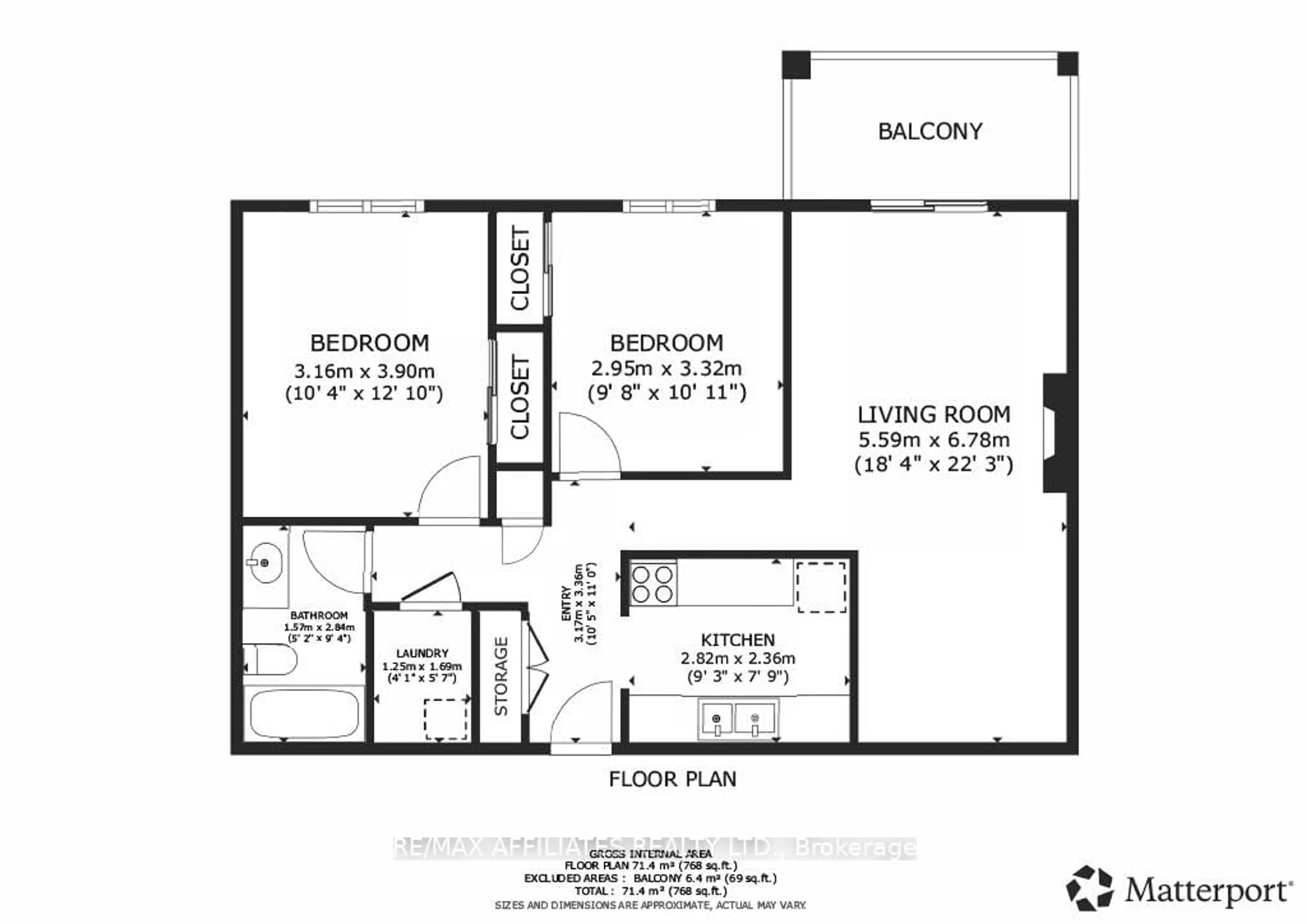 Floor plan for 1100 Millwood Ave #411, Brockville Ontario K6V 6Z3