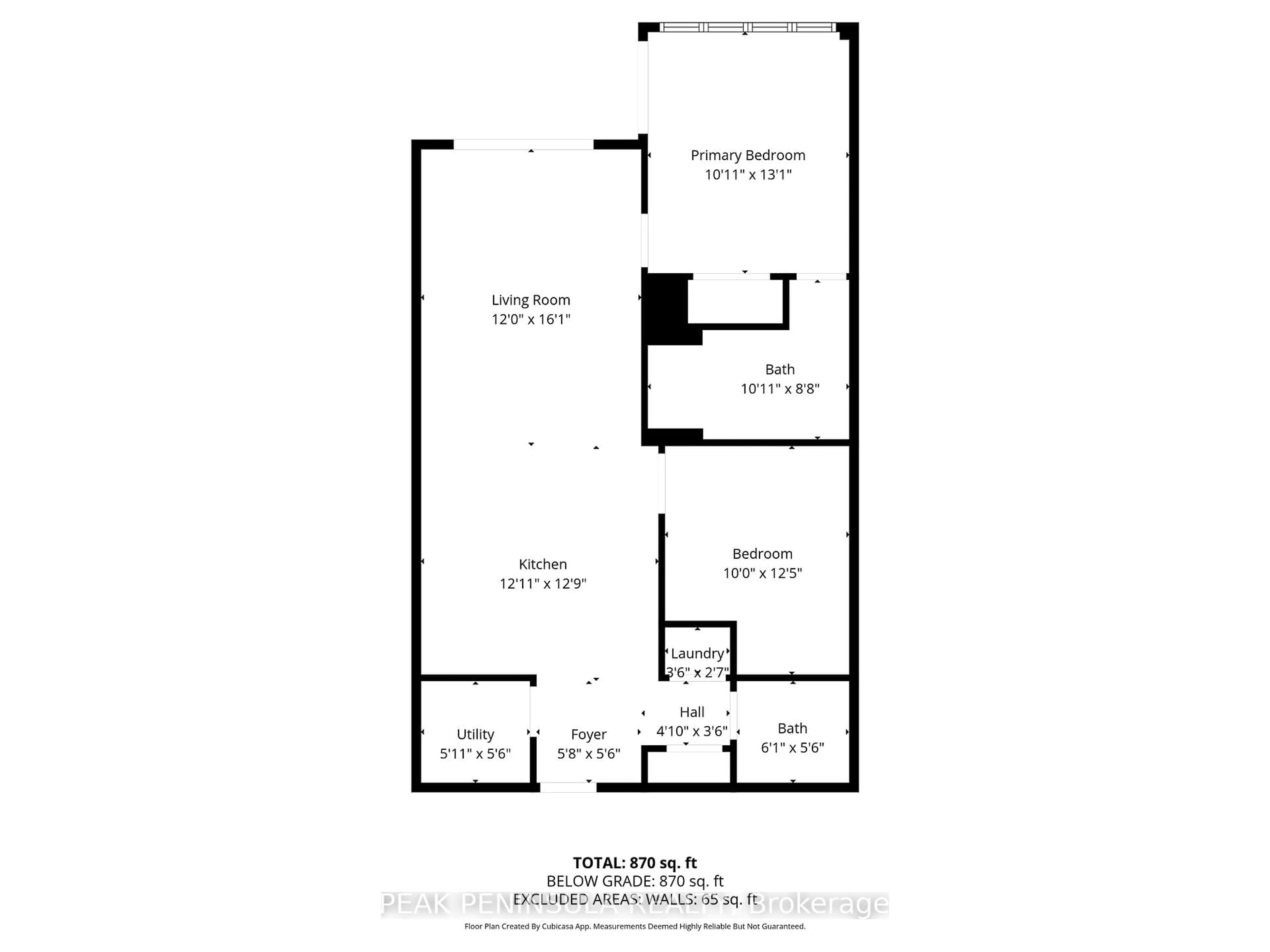 Floor plan for 12 Erie Blvd #208, Norfolk Ontario N0E 1M0