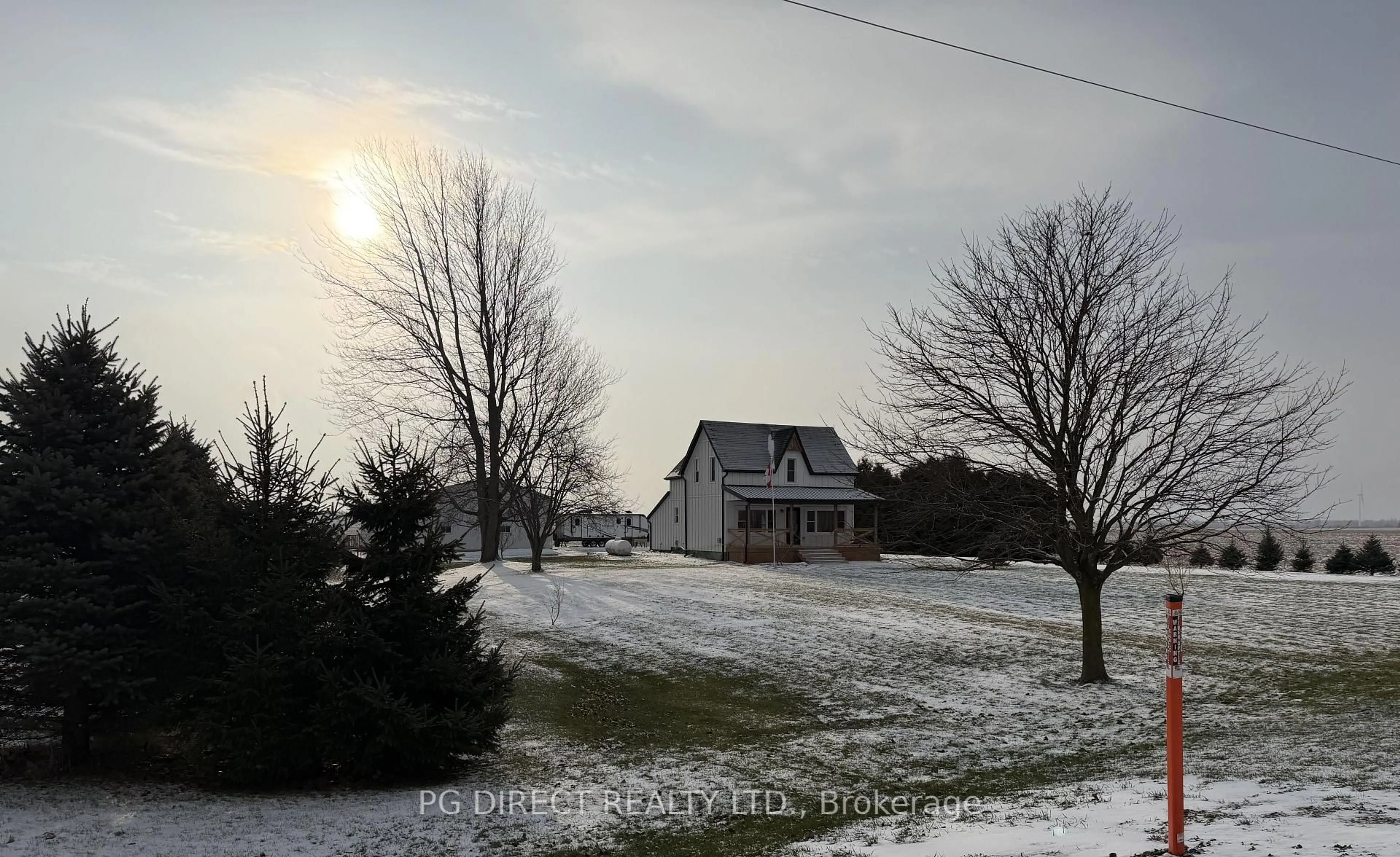 A pic from outside/outdoor area/front of a property/back of a property/a pic from drone, mountain view for 20439 McMillan Line, West Elgin Ontario N0L 2C0