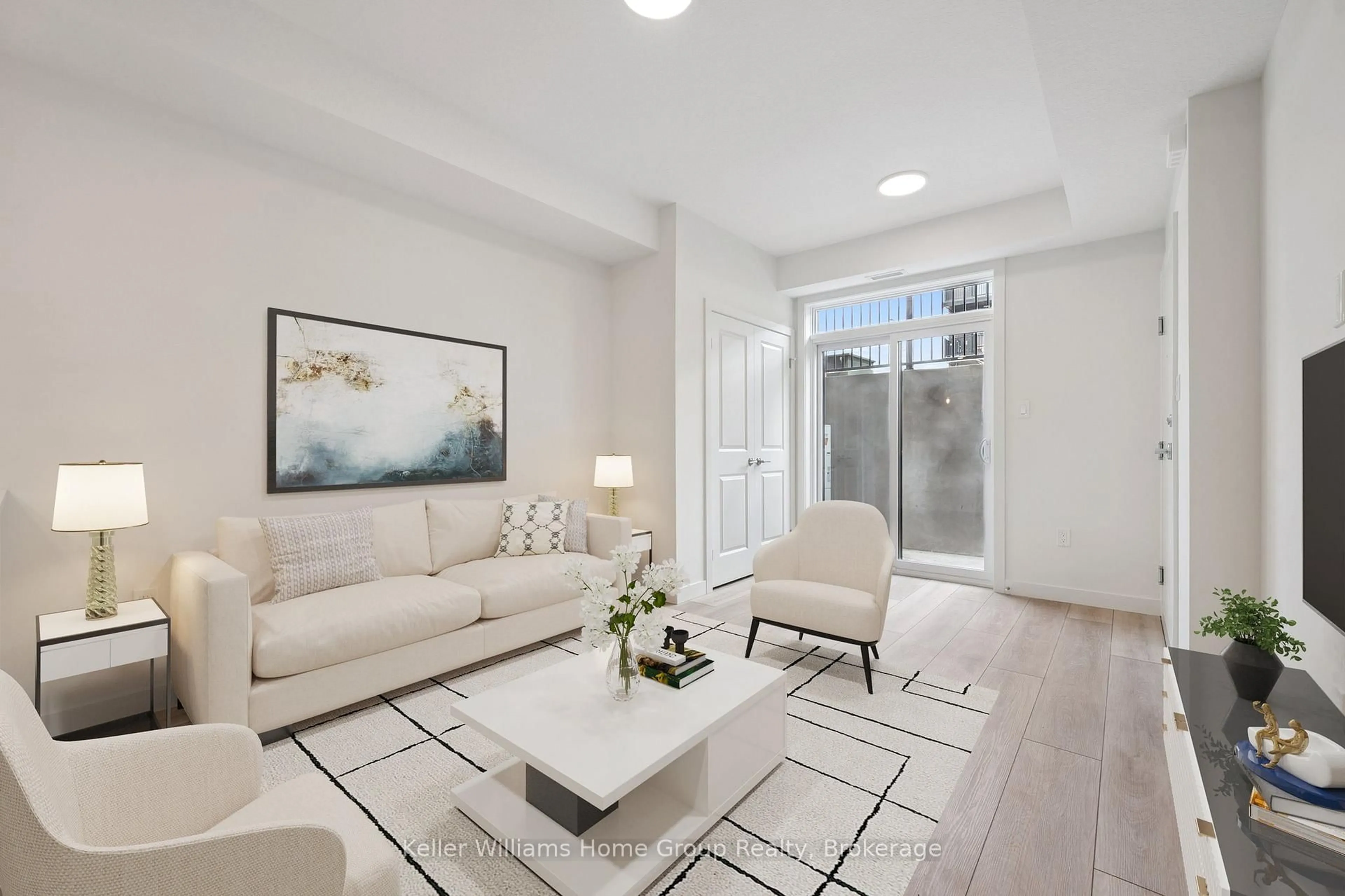 Living room with furniture, ceramic/tile floor for 824 Woolwich St #137, Guelph Ontario N1H 6J2