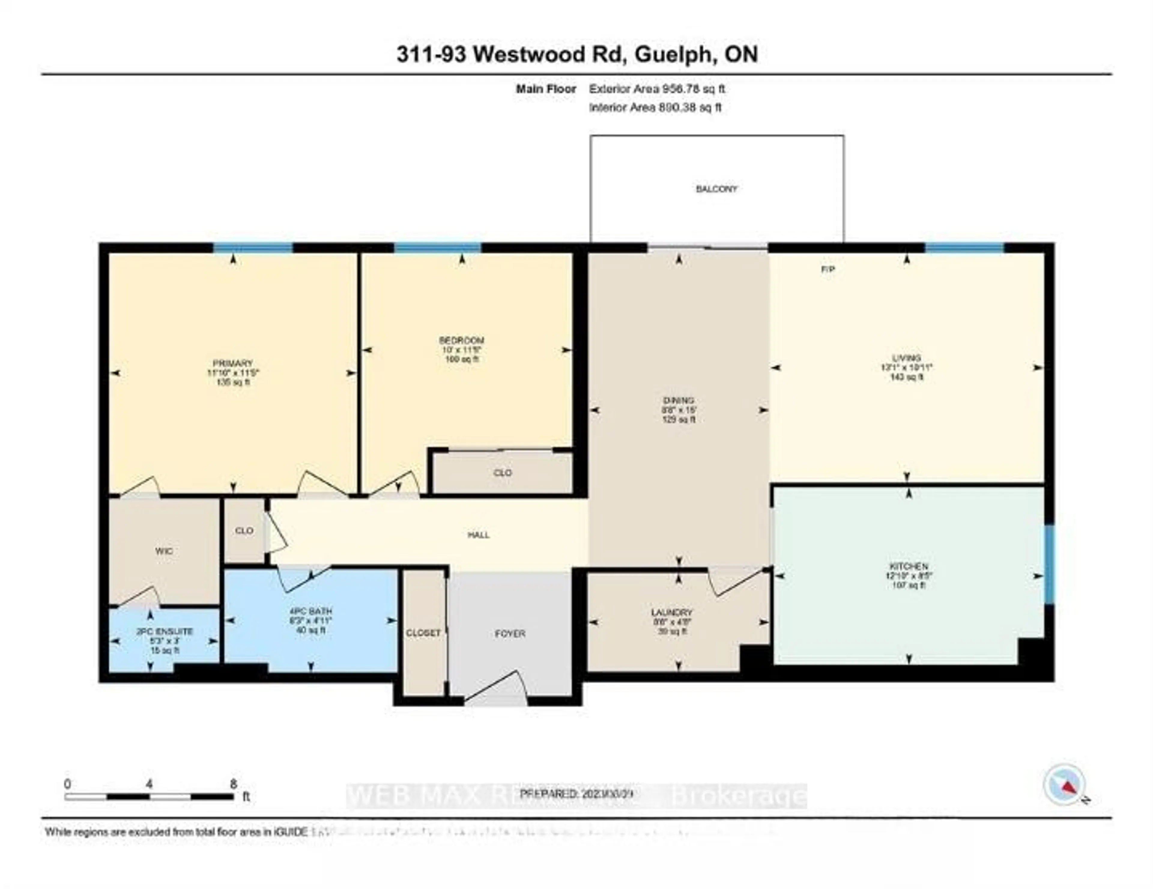 Floor plan for 93 Westwood Rd #311, Guelph Ontario N1H 7J7