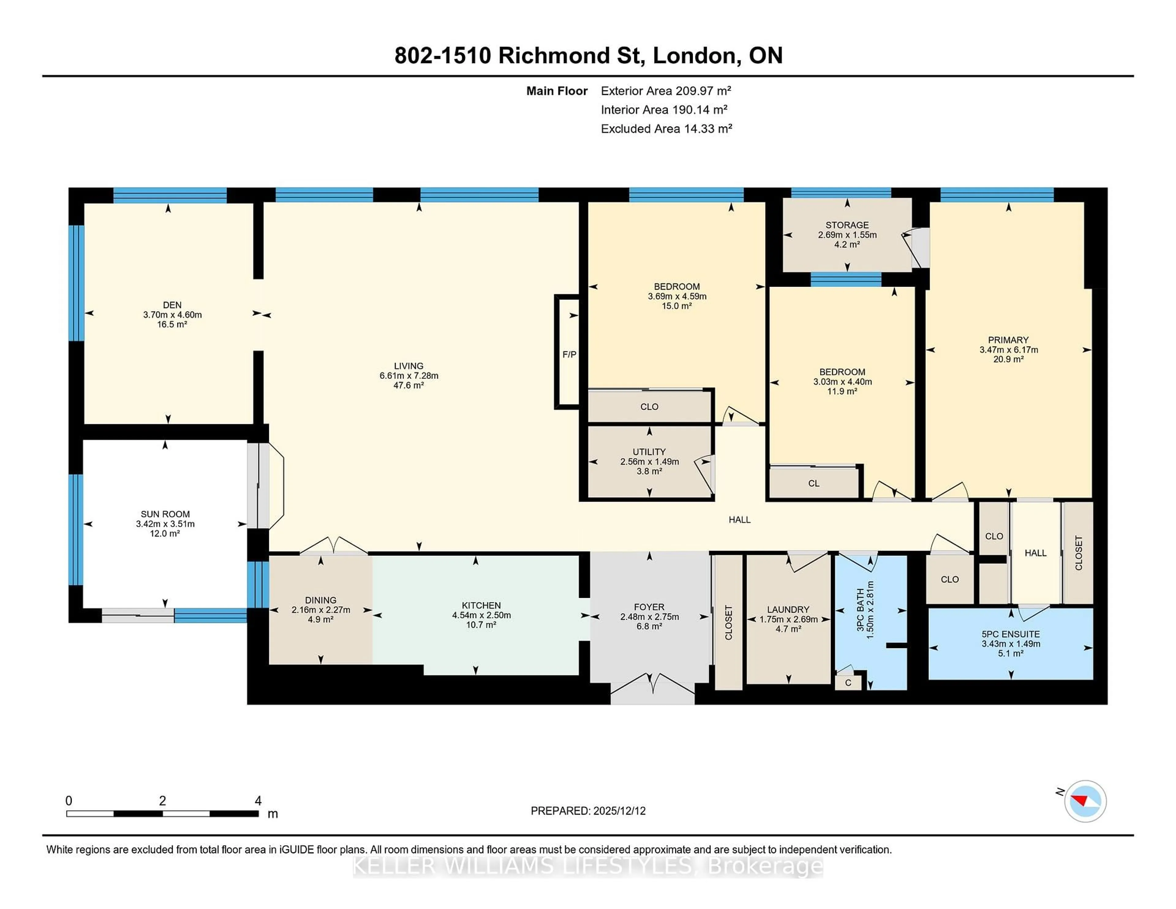 Floor plan for 1510 Richmond St #802, London North Ontario N6G 4V2