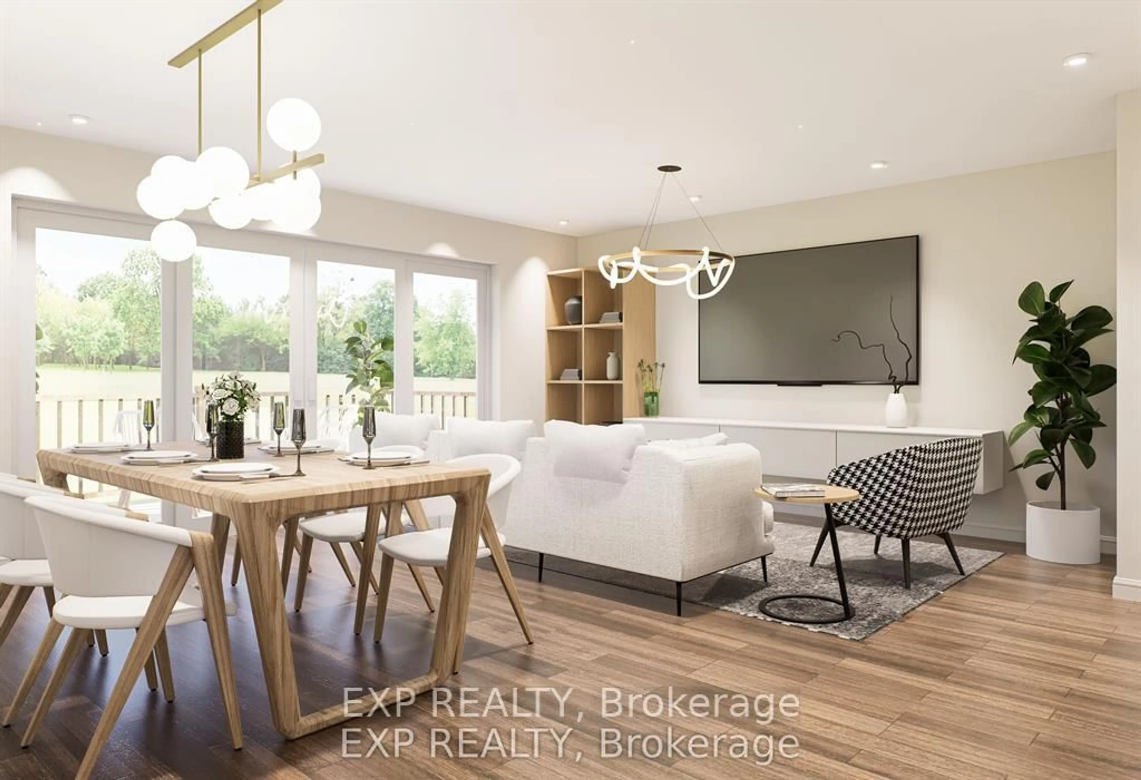 Open concept kitchen, wood/laminate floor for 63 Carpe St, Casselman Ontario K0A 1M0