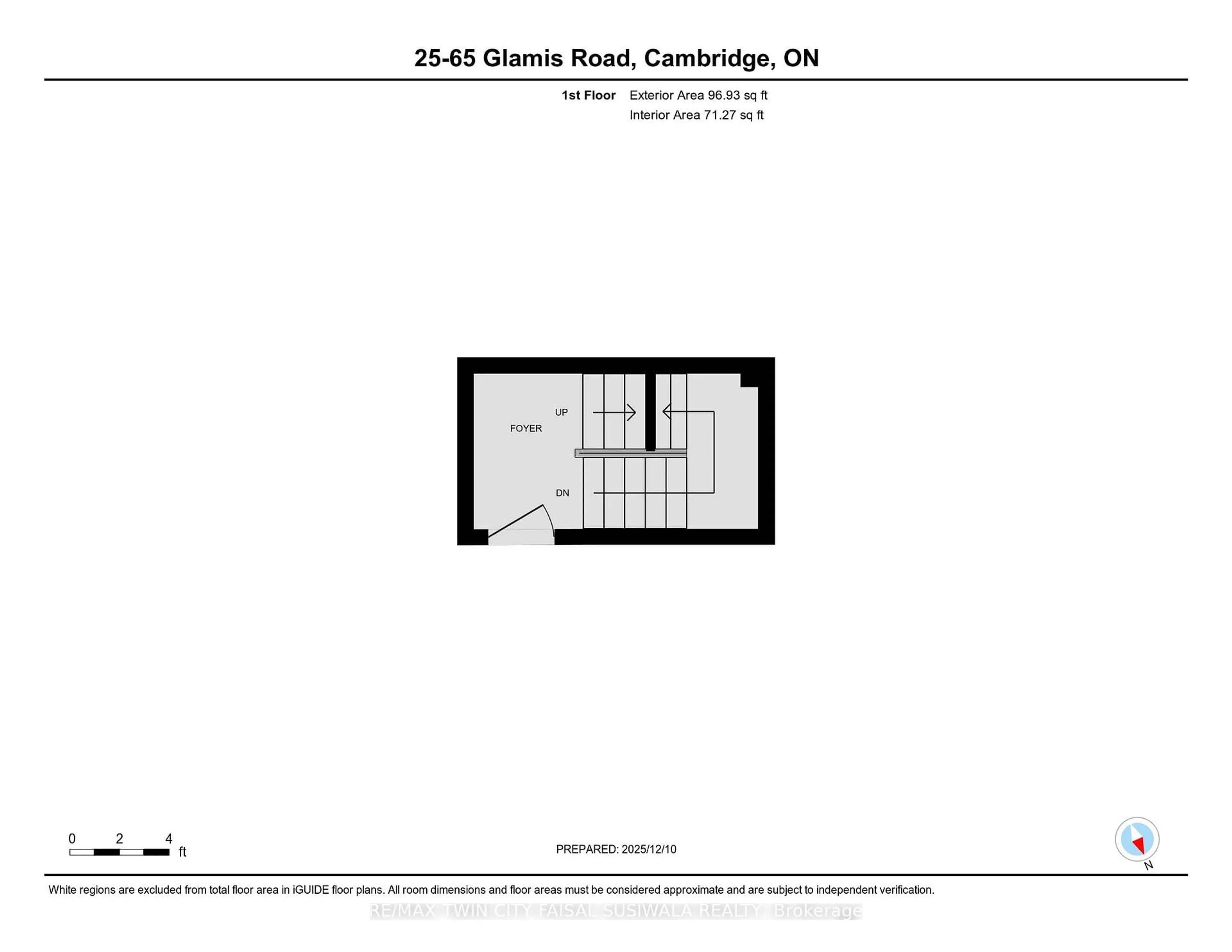 Floor plan for 65 Glamis Rd #25, Cambridge Ontario N1R 6W4