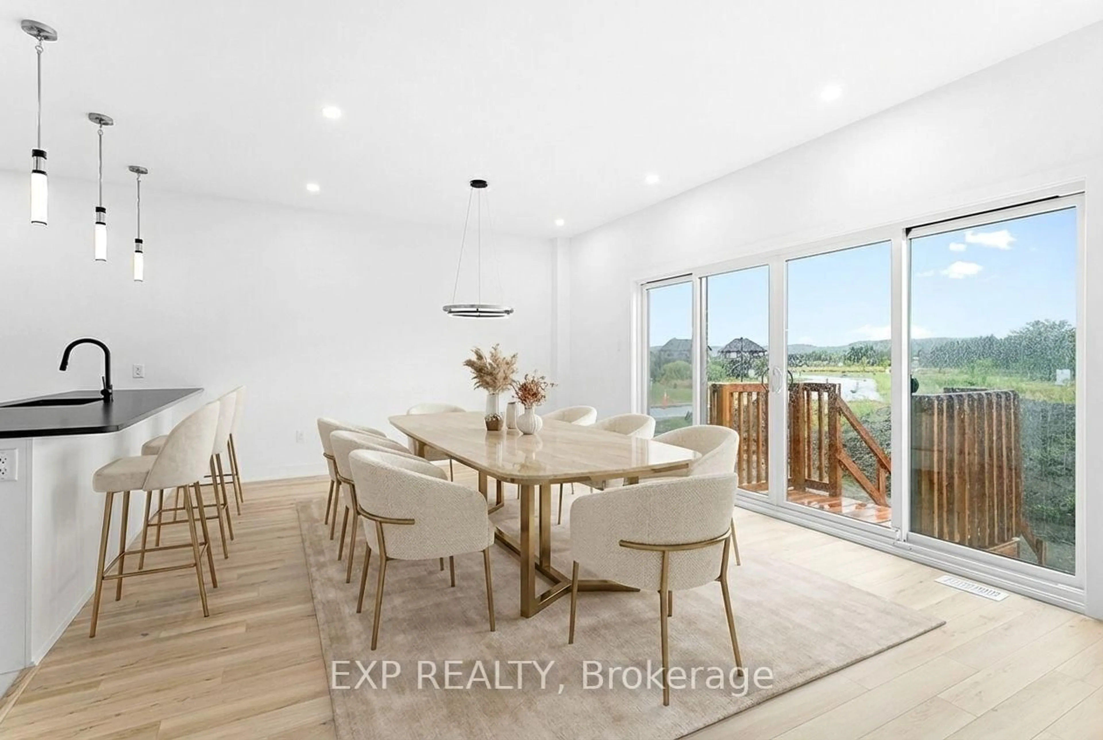 Dining room, wood/laminate floor for 71 Carpe St, Casselman Ontario K0A 1M0