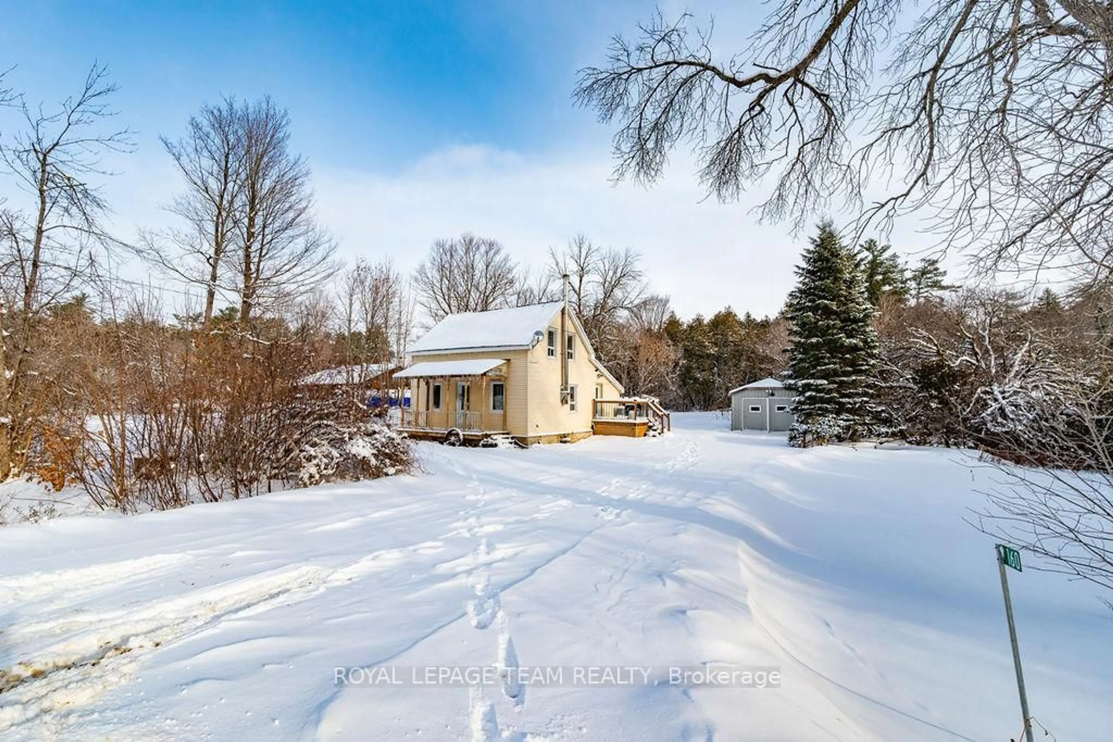 A pic from outside/outdoor area/front of a property/back of a property/a pic from drone, street for 160 Burnstown Rd, White Lake Ontario K0A 3L0