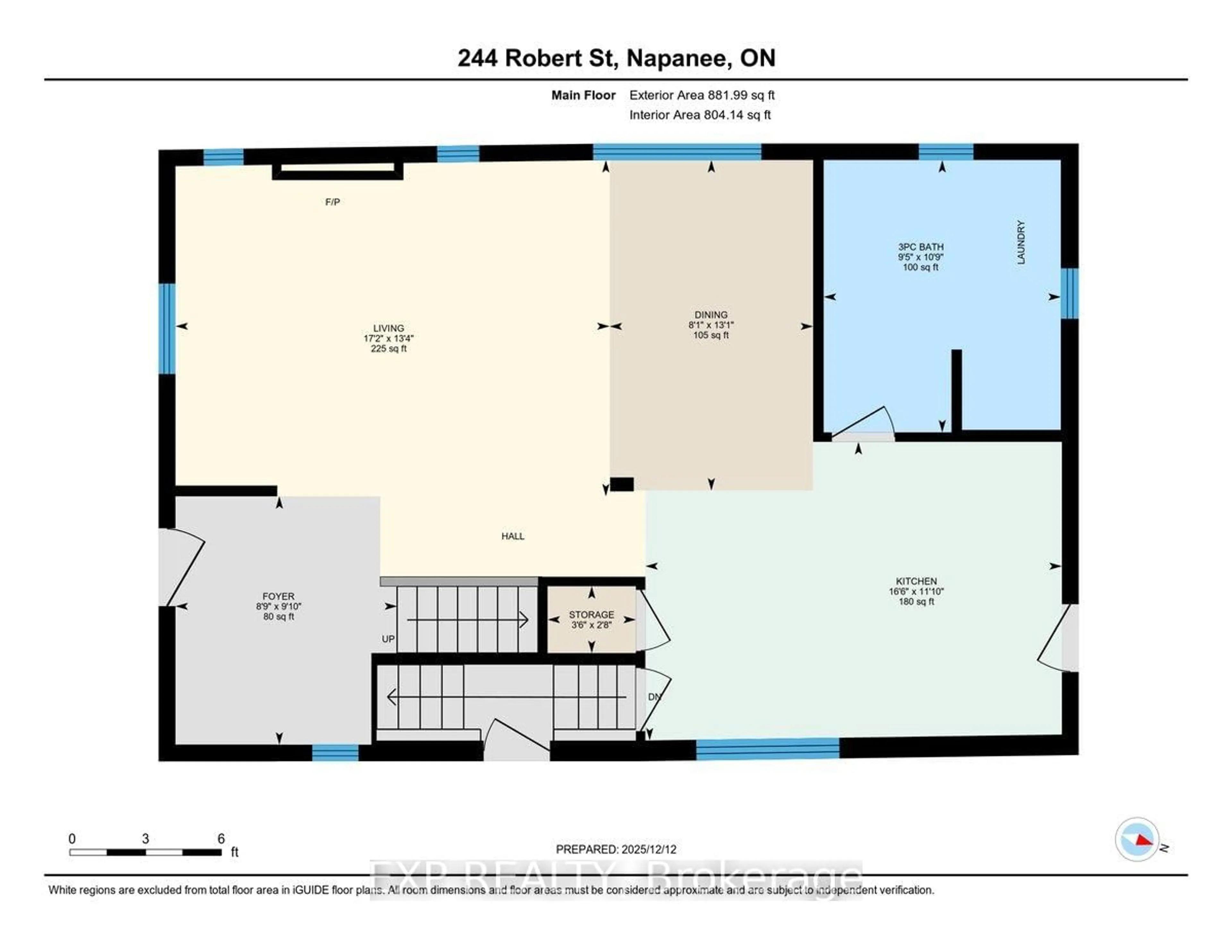 Floor plan for 244 Robert St, Greater Napanee Ontario K7R 2N2