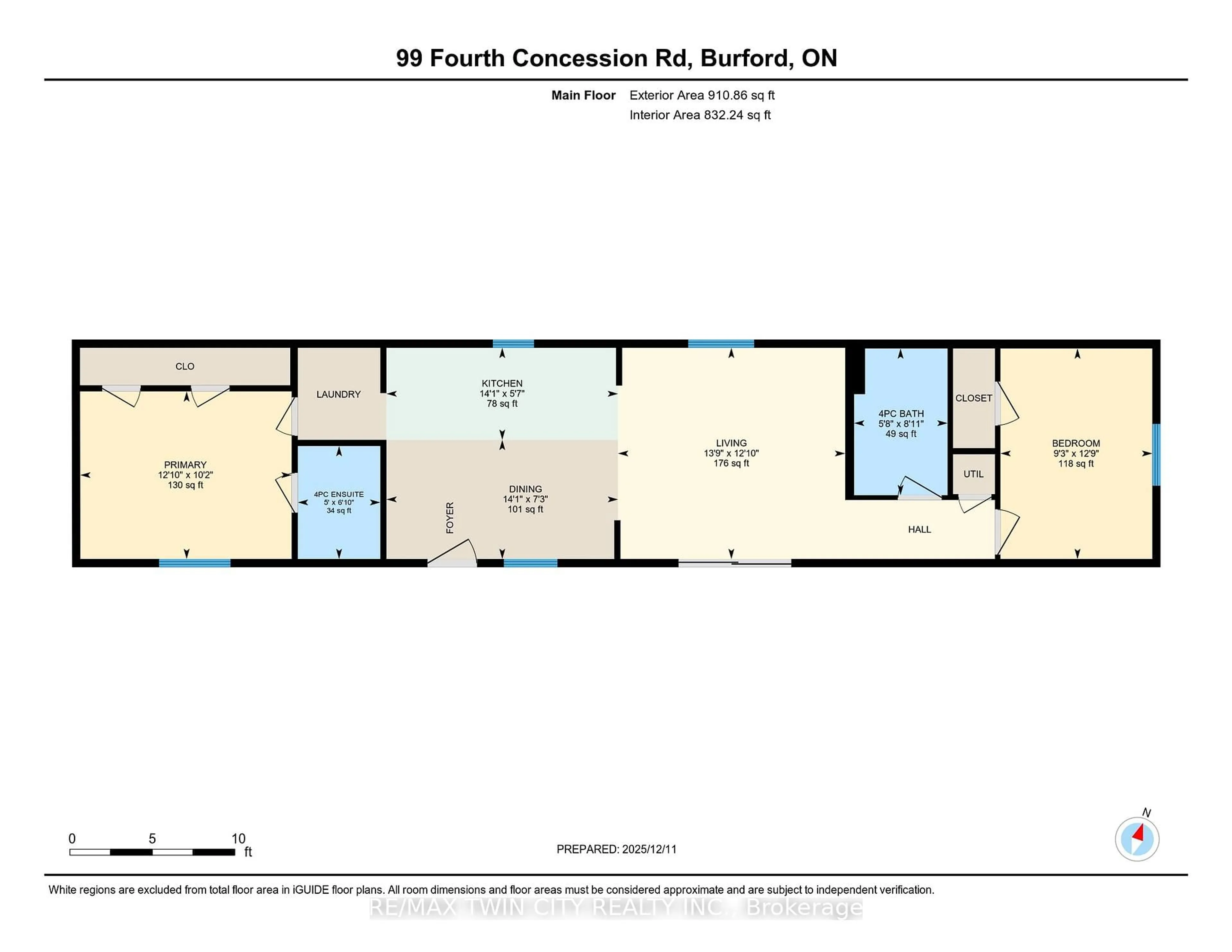 Floor plan for 99 FOURTH CONCESSION Rd #703, Brant Ontario N0E 1A0