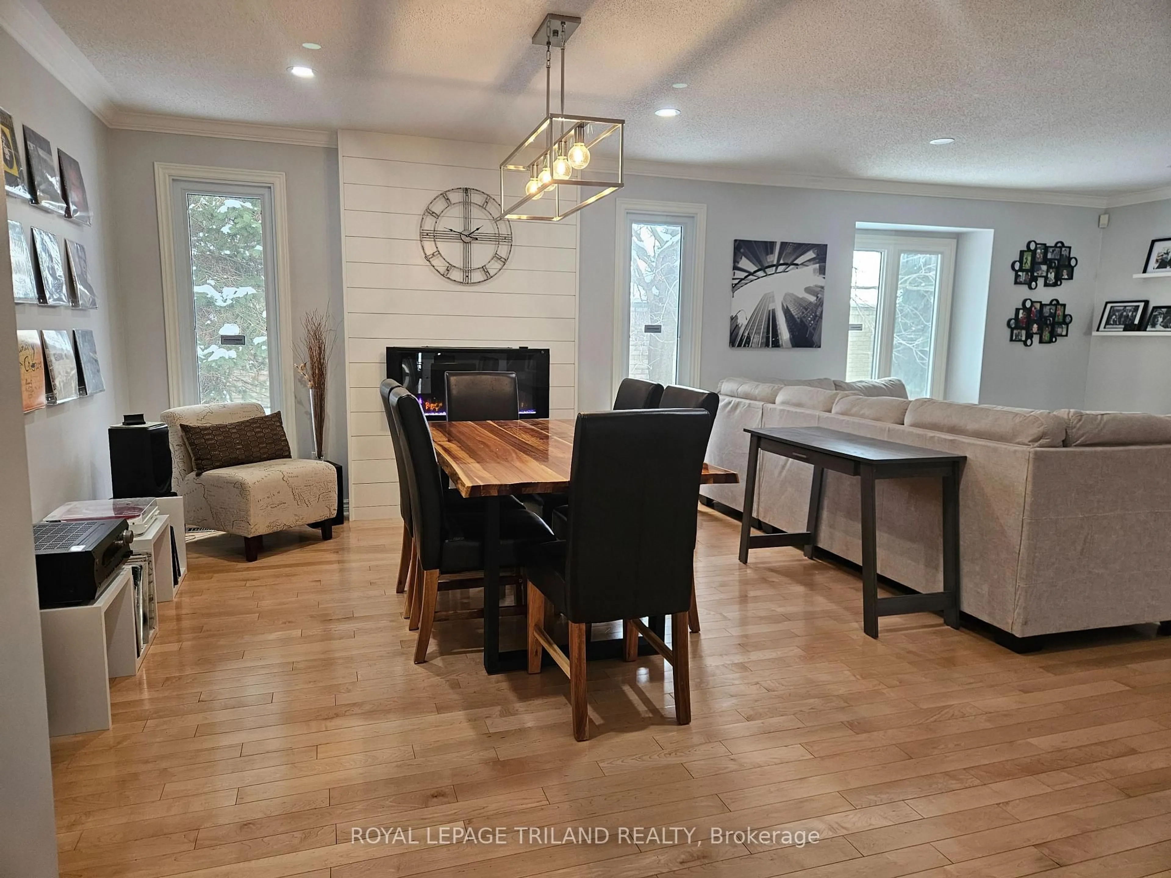 Dining room, wood/laminate floor for 163 Pine Valley Dr #17, London South Ontario N6J 4R1